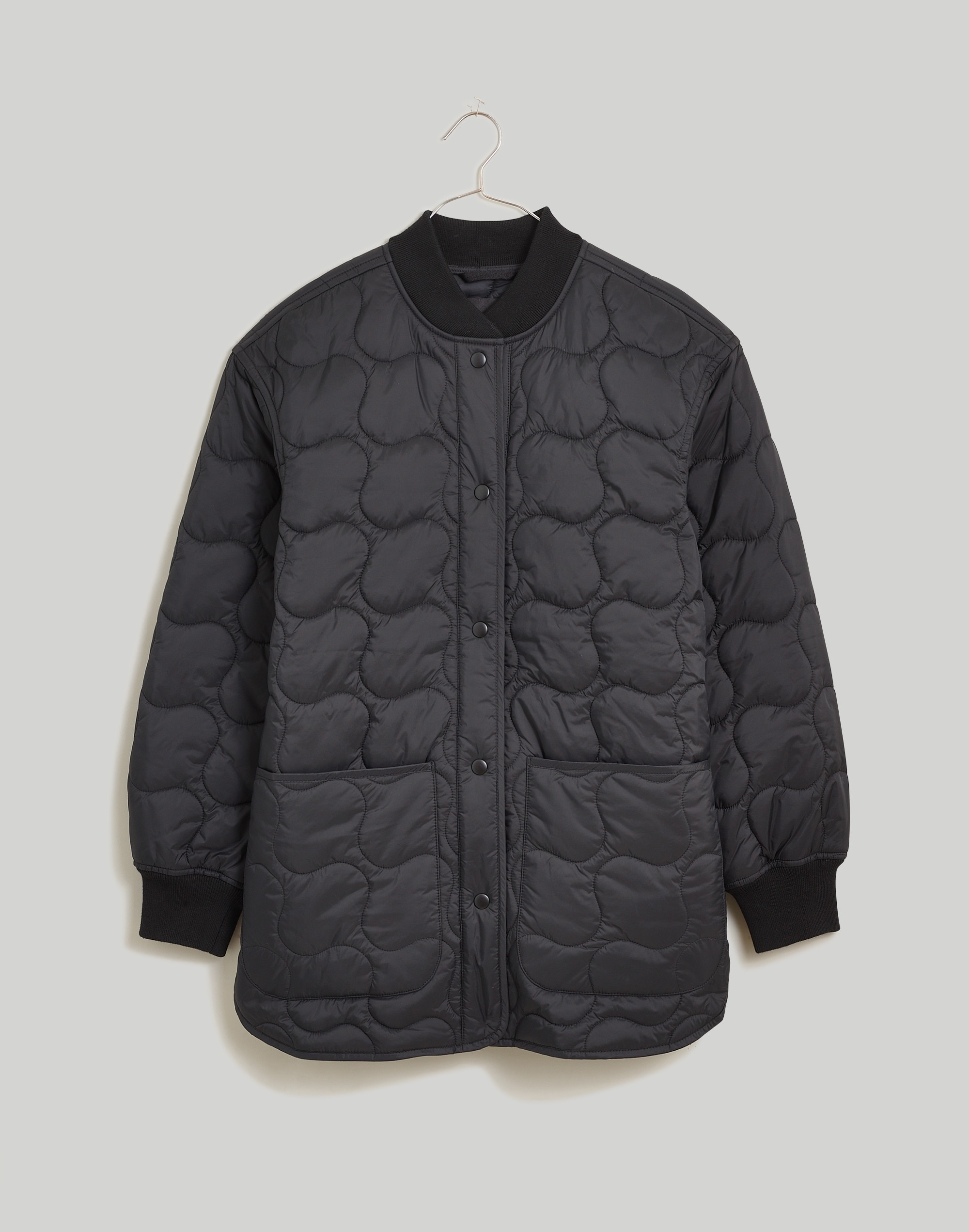 Quilted Oversized Bomber Jacket