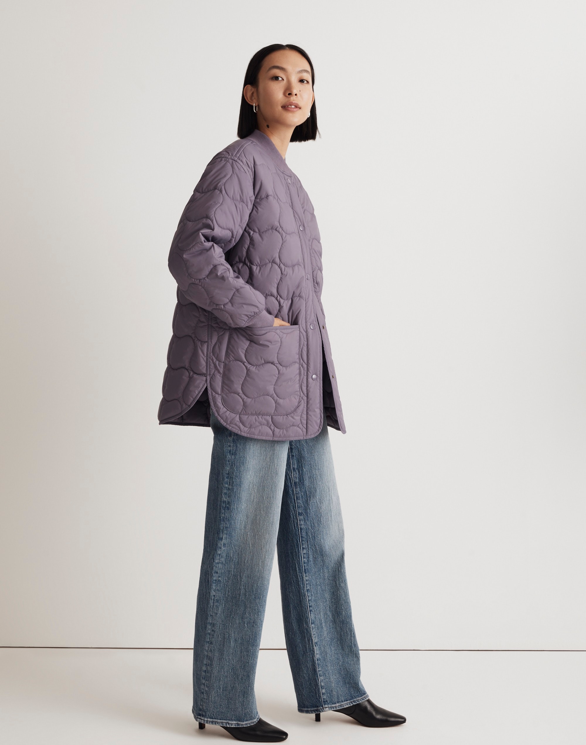 Quilted Oversized Bomber Jacket