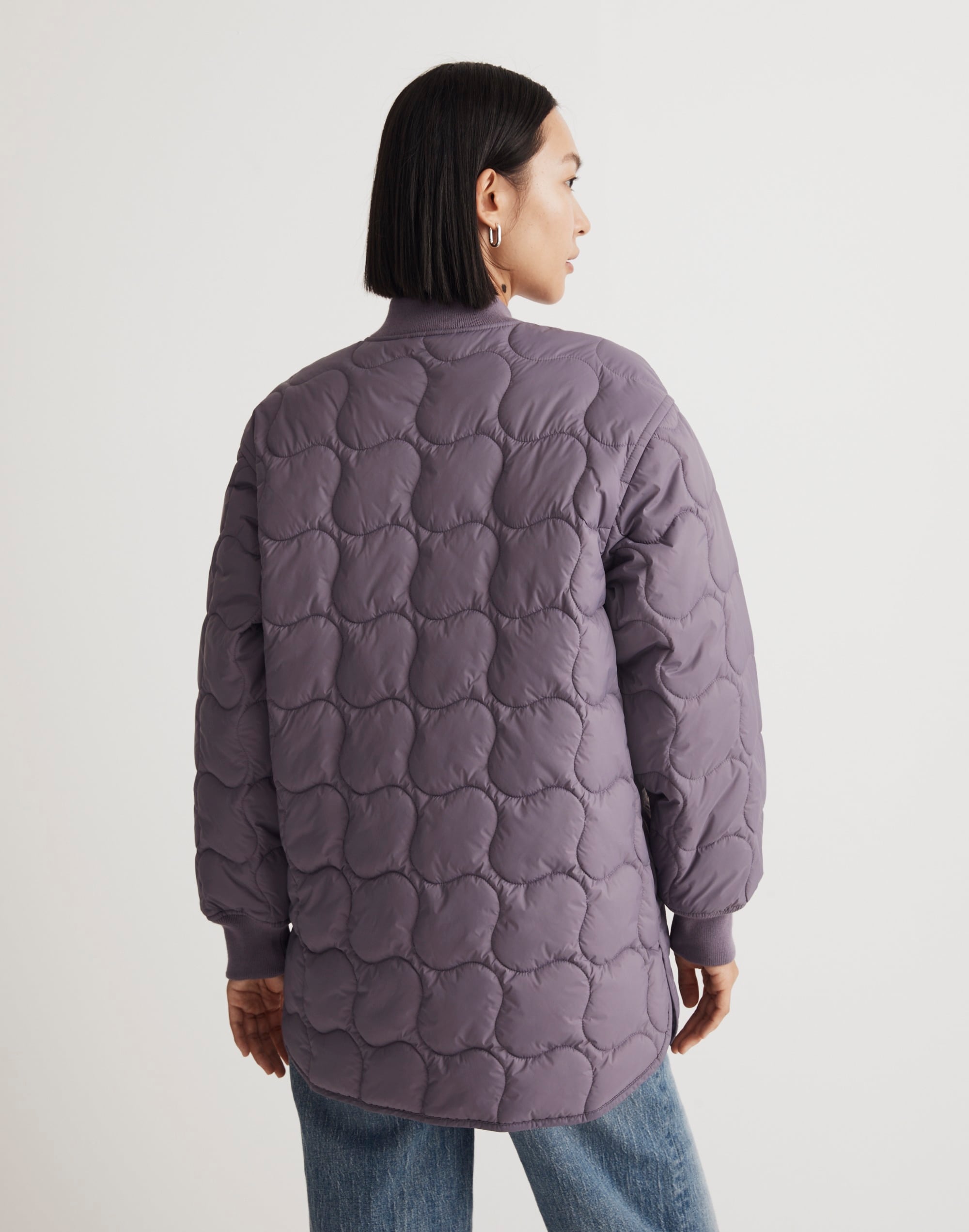Quilted Oversized Bomber Jacket