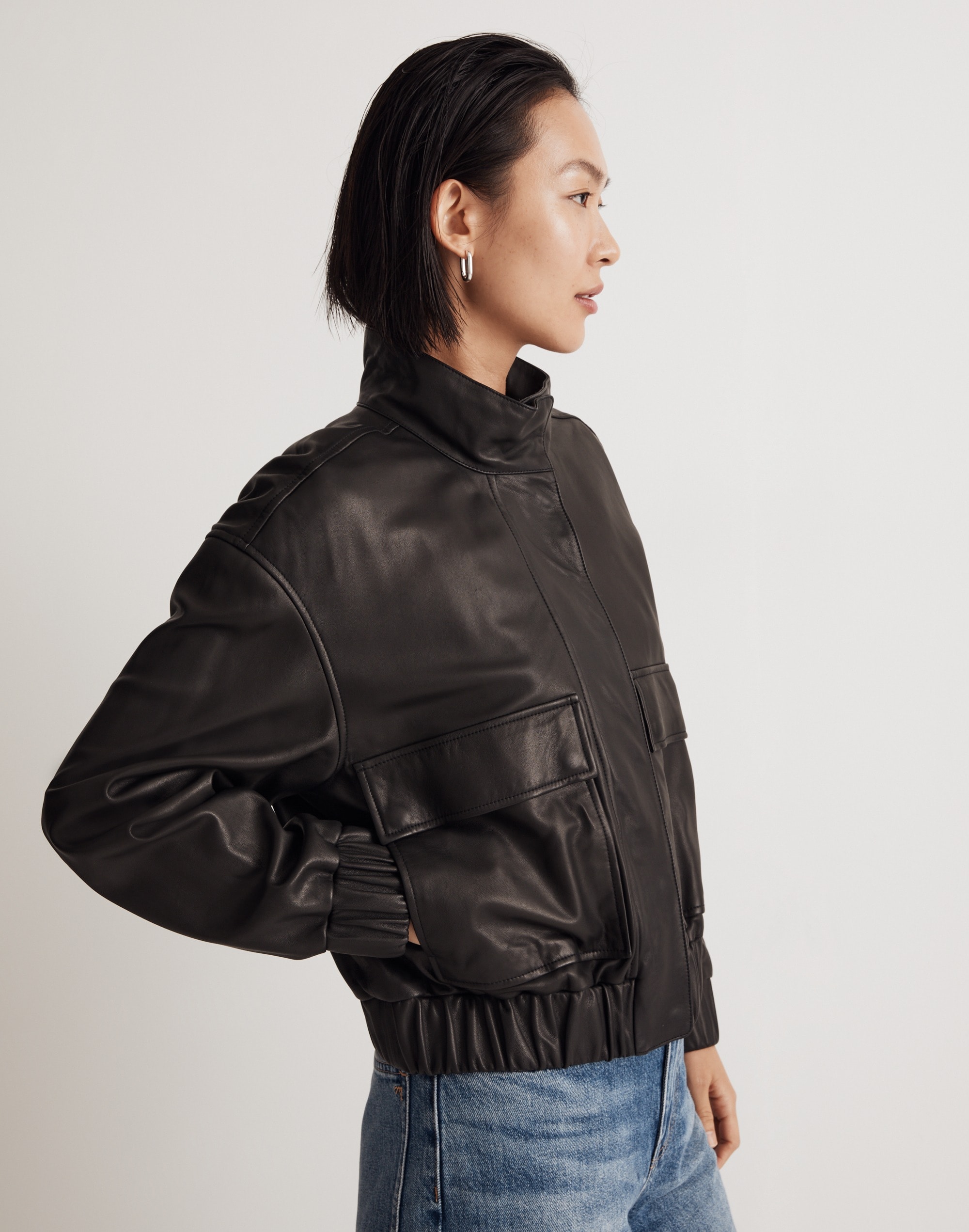 Leather Bomber Jacket