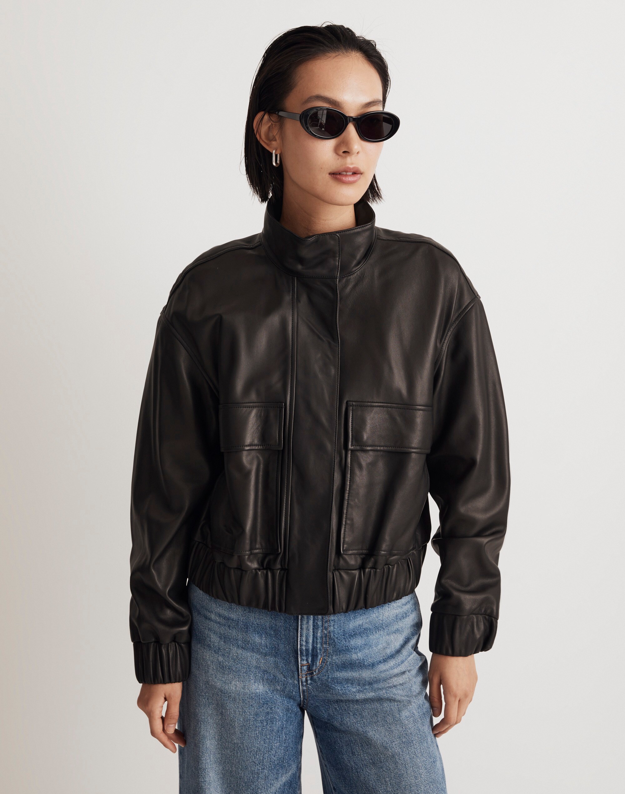 Leather Bomber Jacket