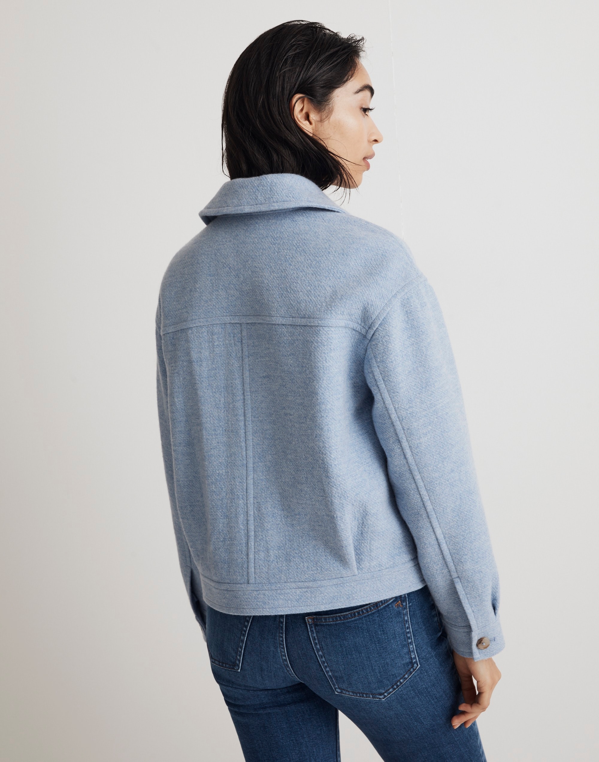 Brushed Crop Shirt Jacket