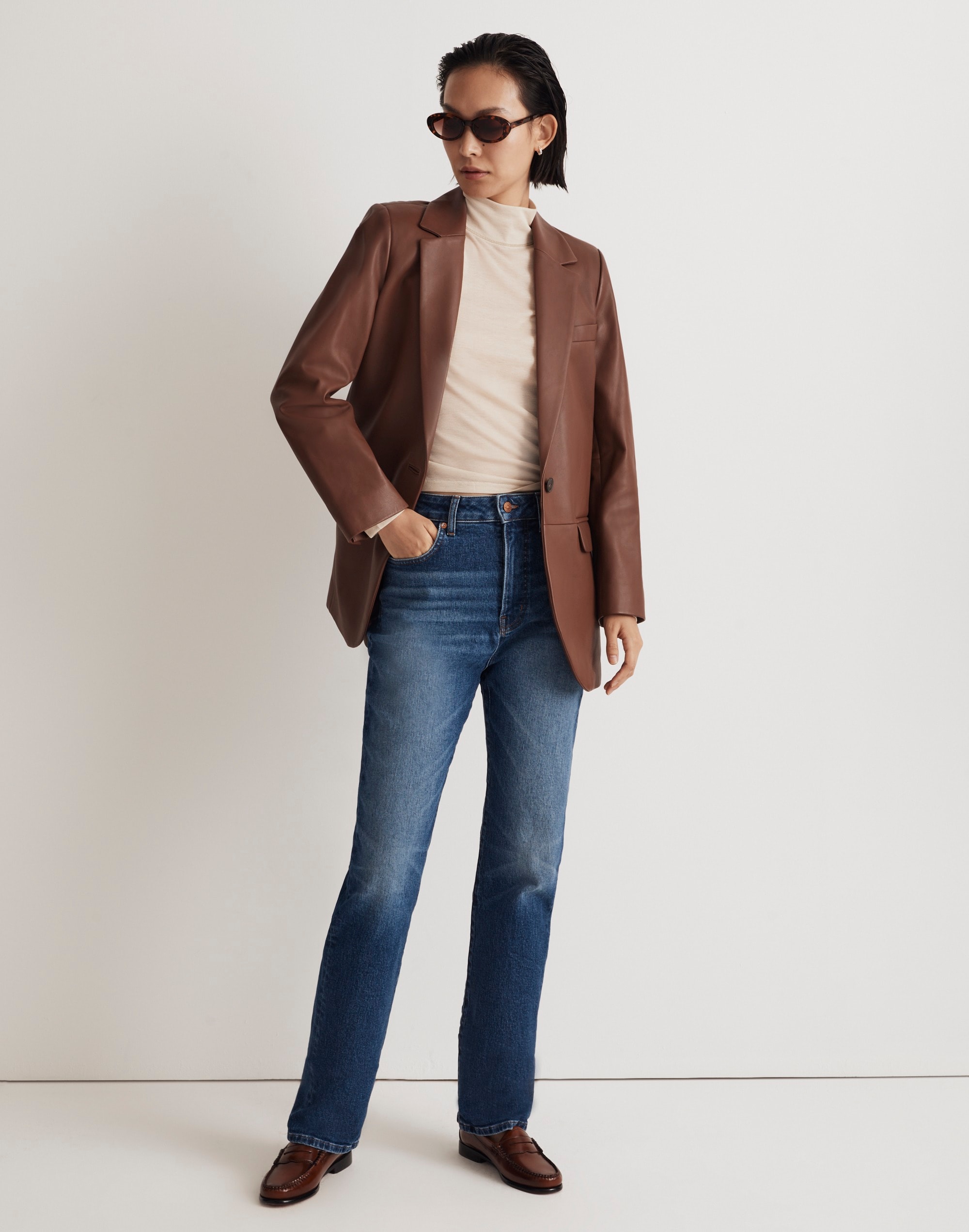 The Larsen Blazer in Leather