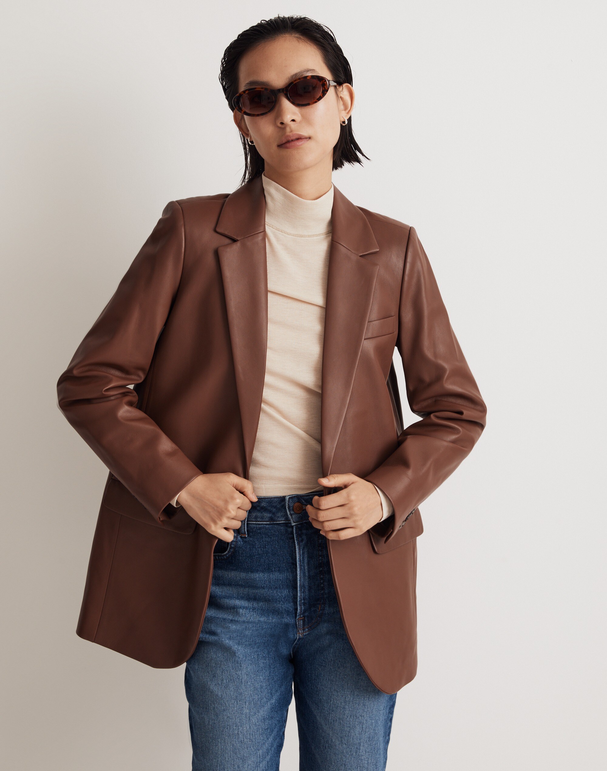 The Larsen Blazer in Leather