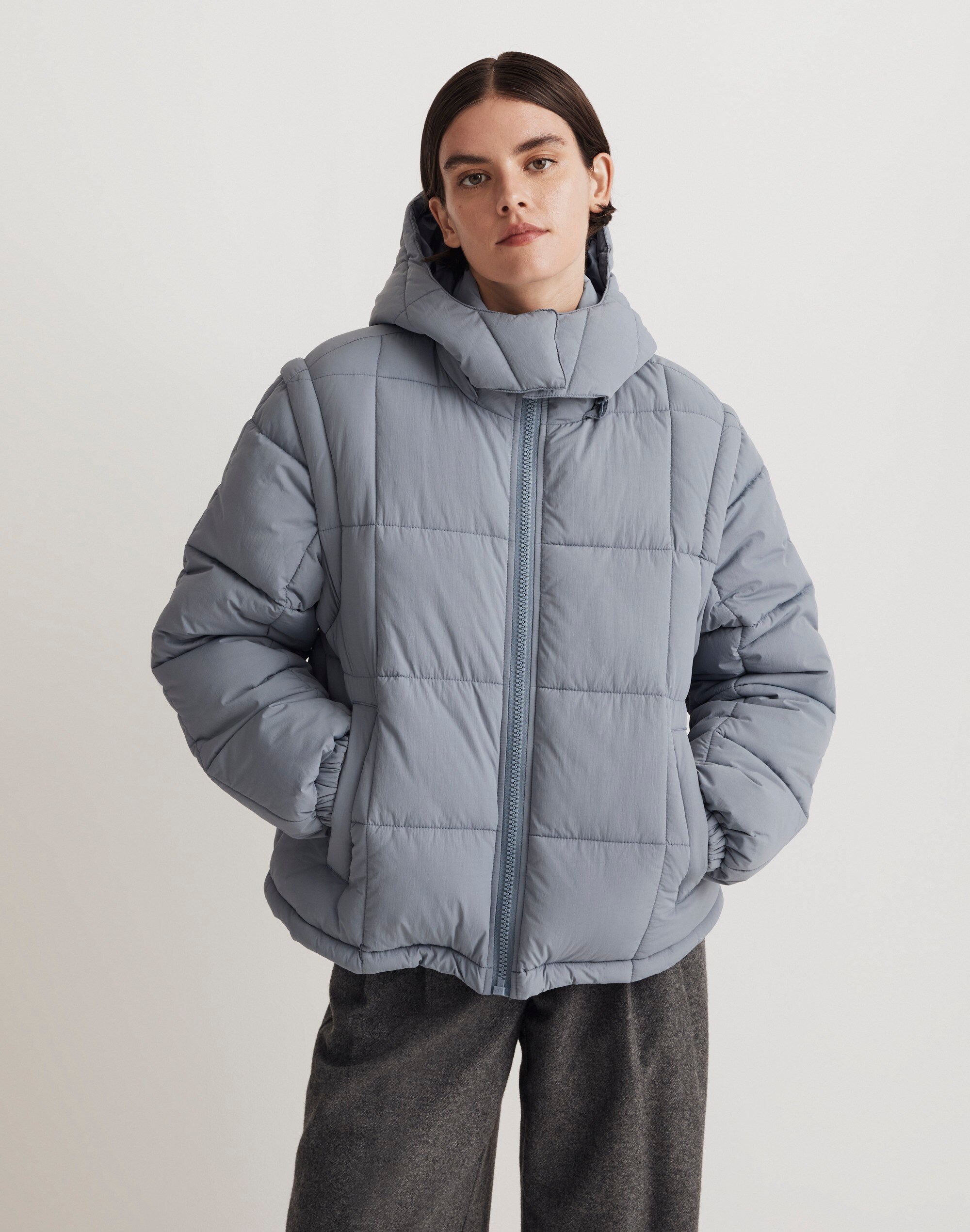 Modular Quilted Crop Puffer Jacket