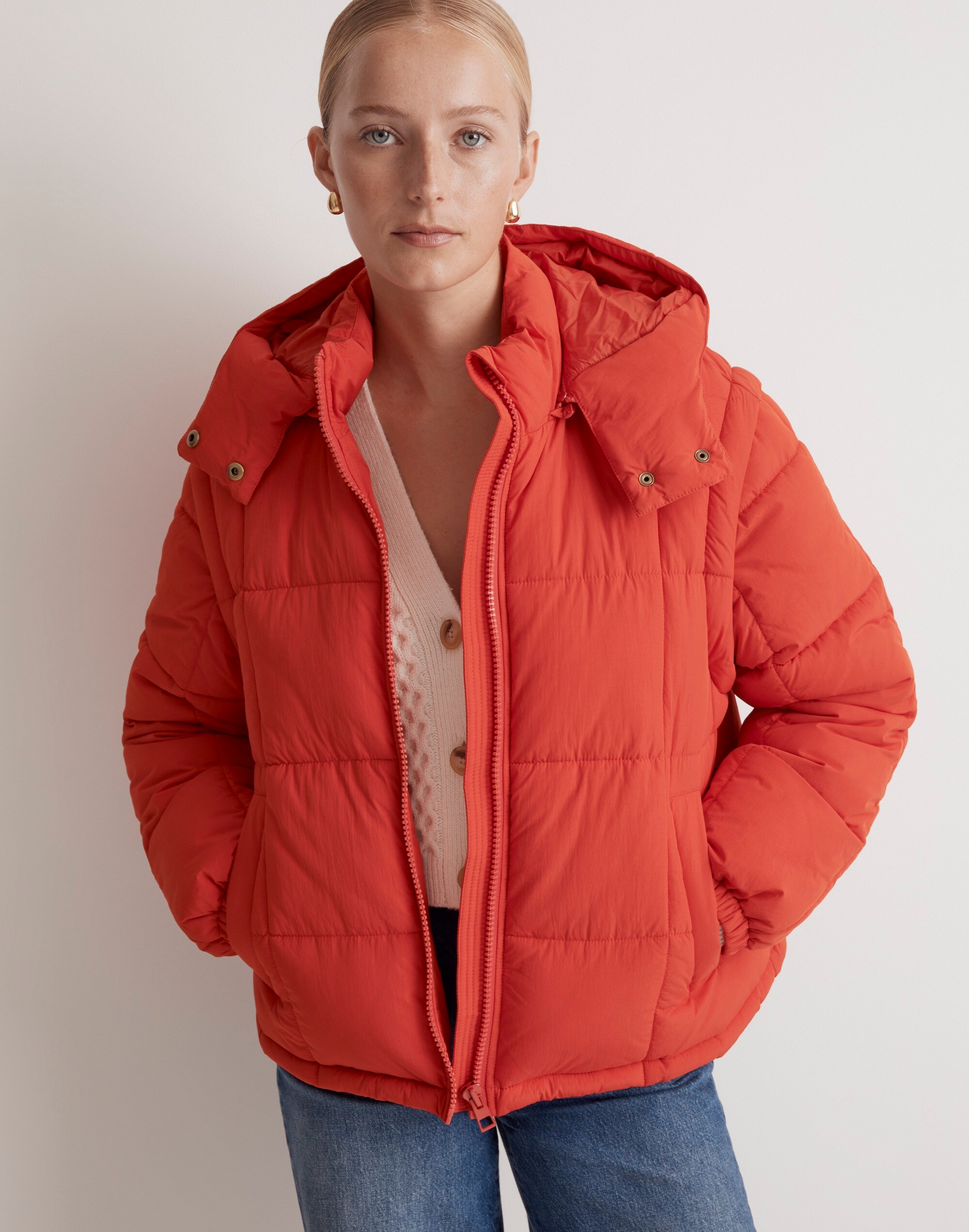 Modular Quilted Crop Puffer Jacket