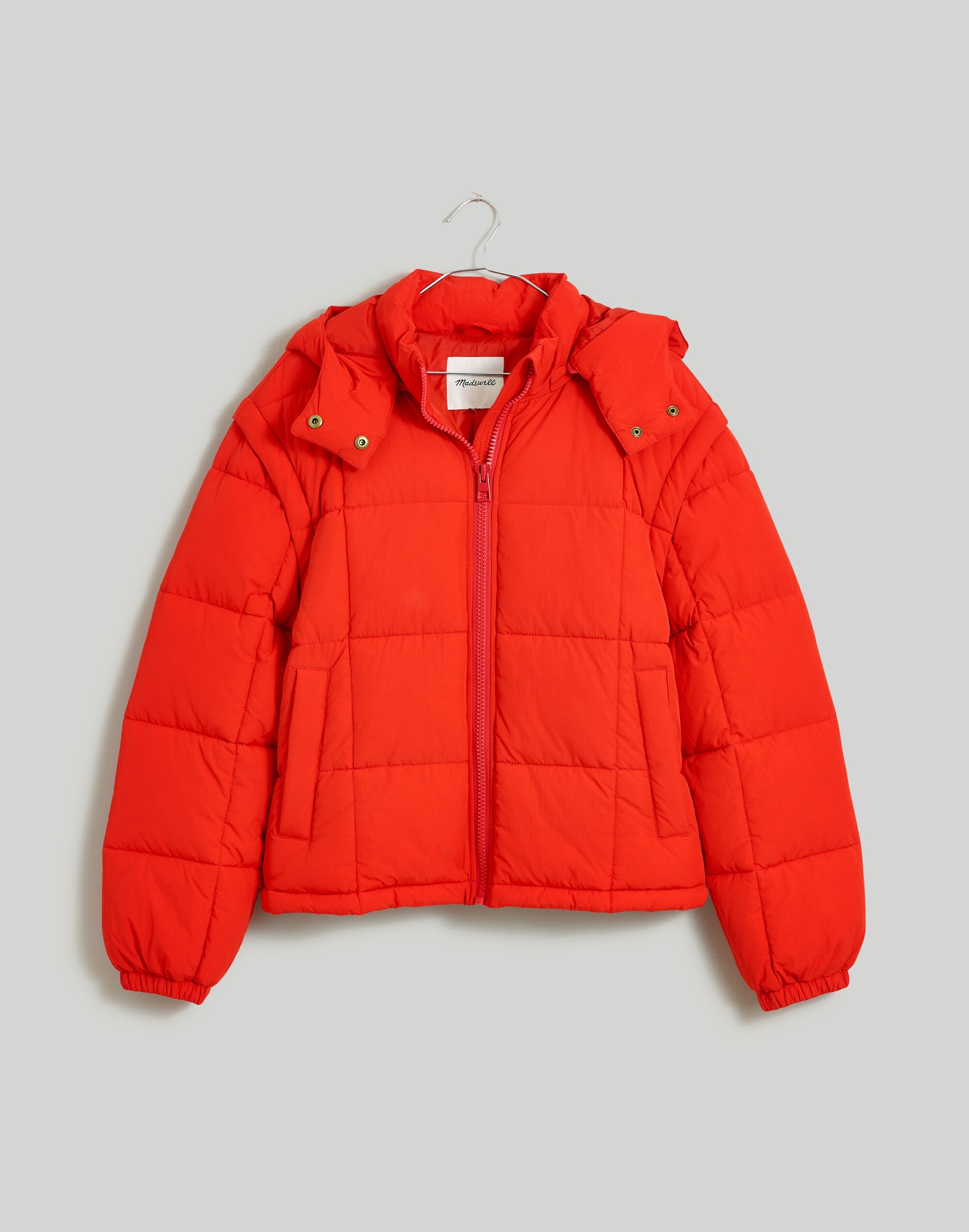 Modular Quilted Crop Puffer Jacket