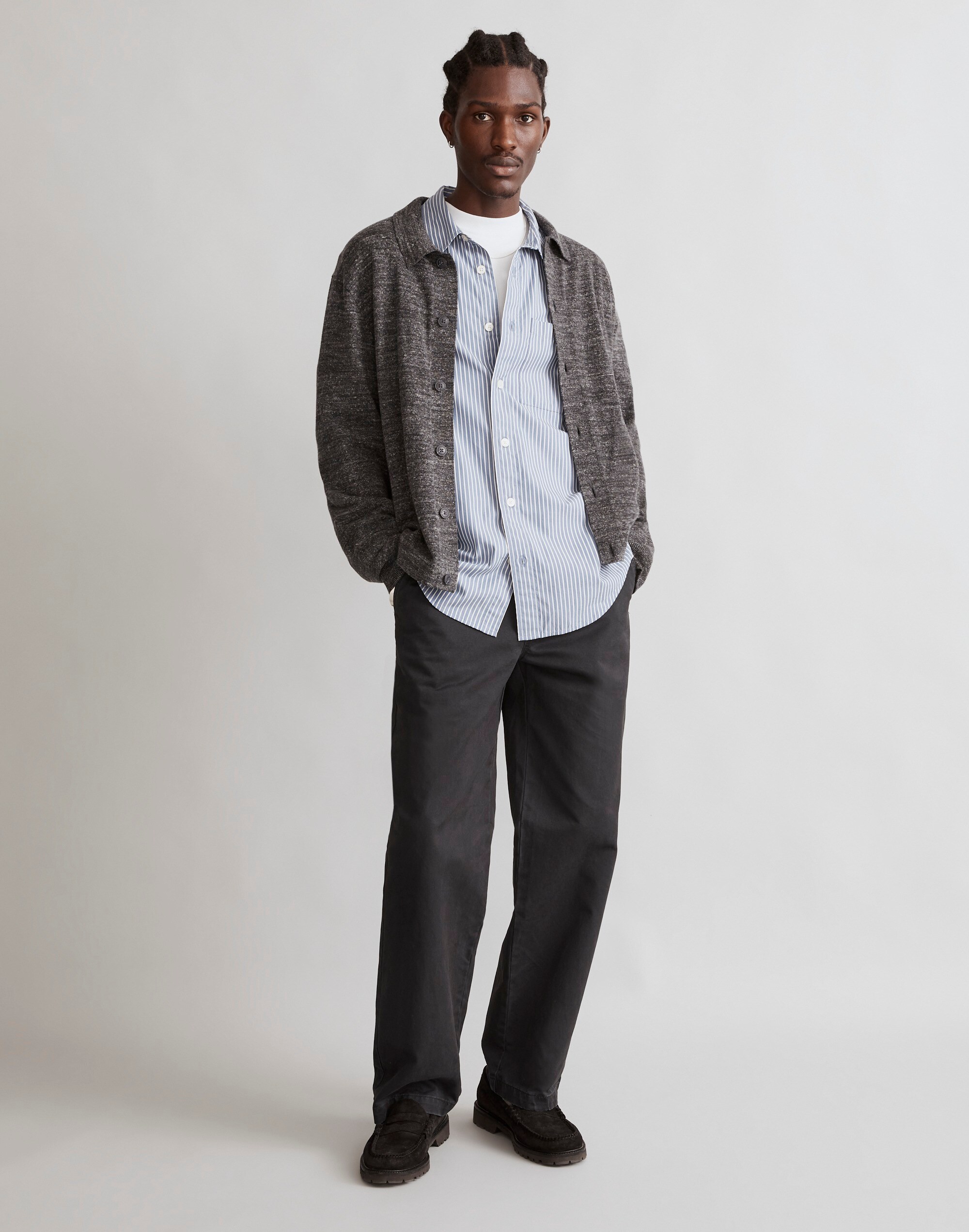 Button-Front Sweater-Jacket