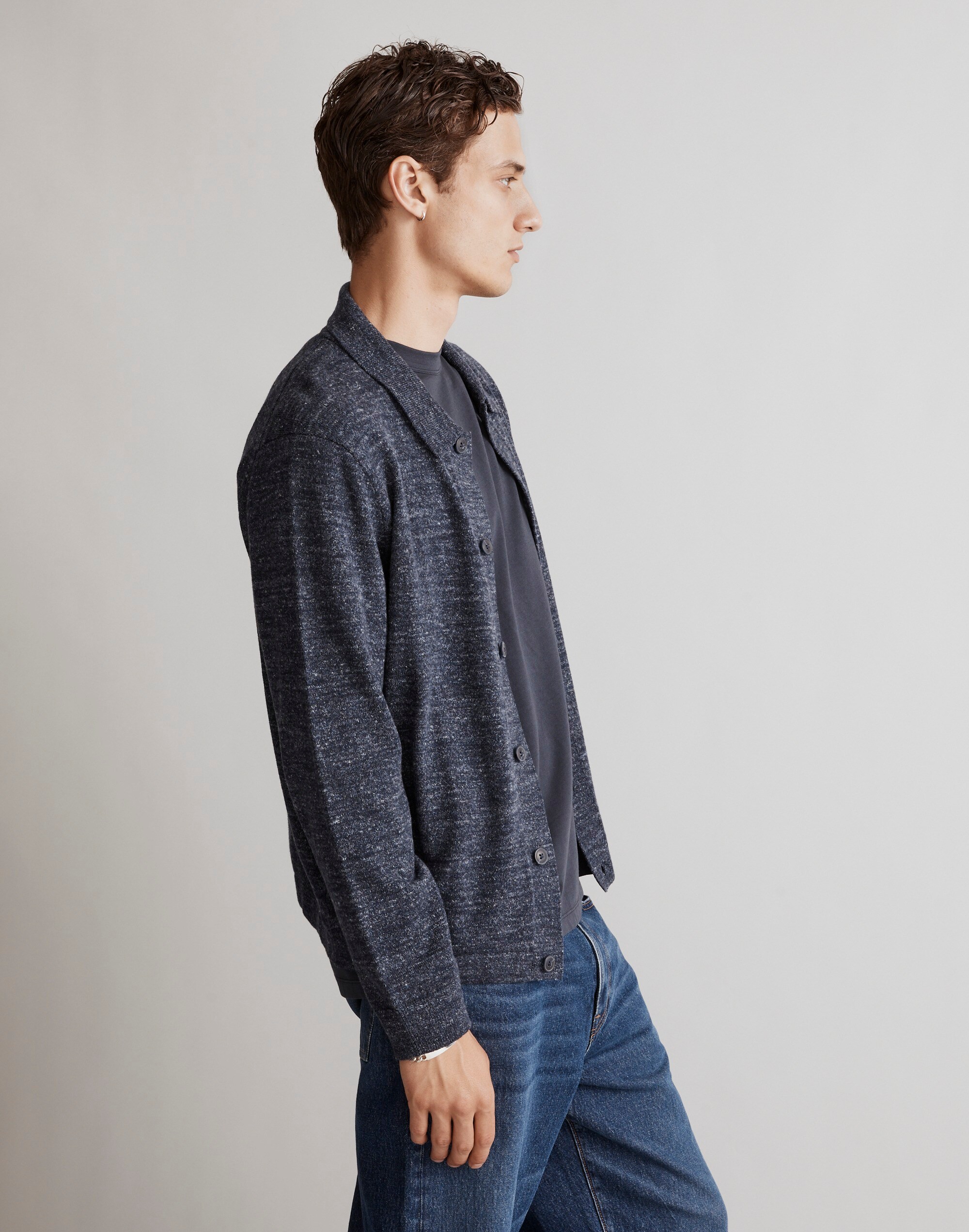 Button-Front Sweater-Jacket