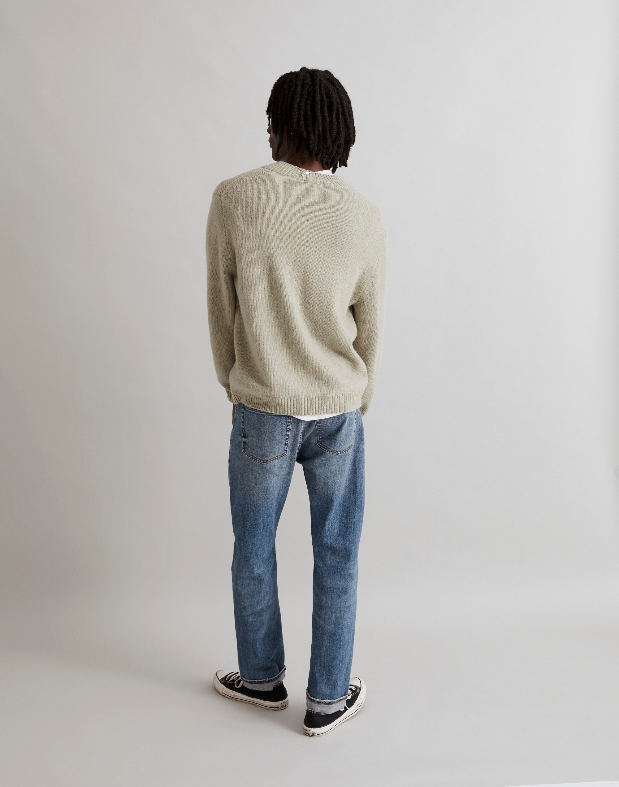 Wool-Blend V-Neck Sweater