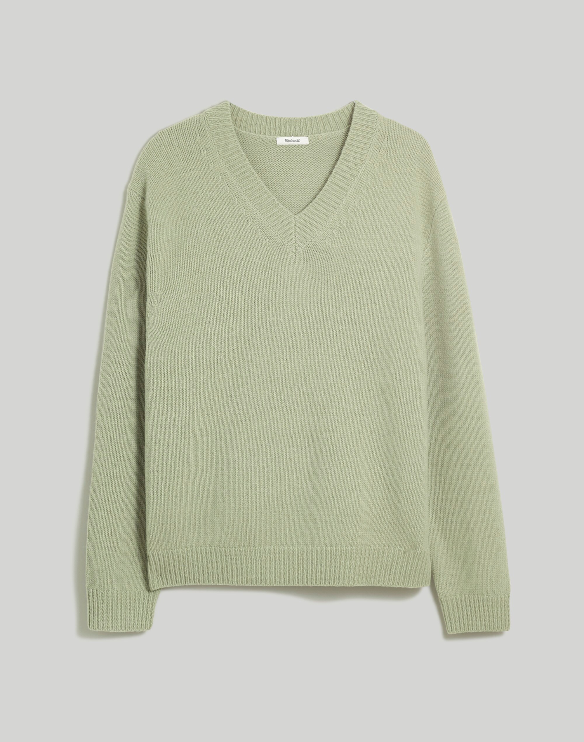 Wool-Blend V-Neck Sweater