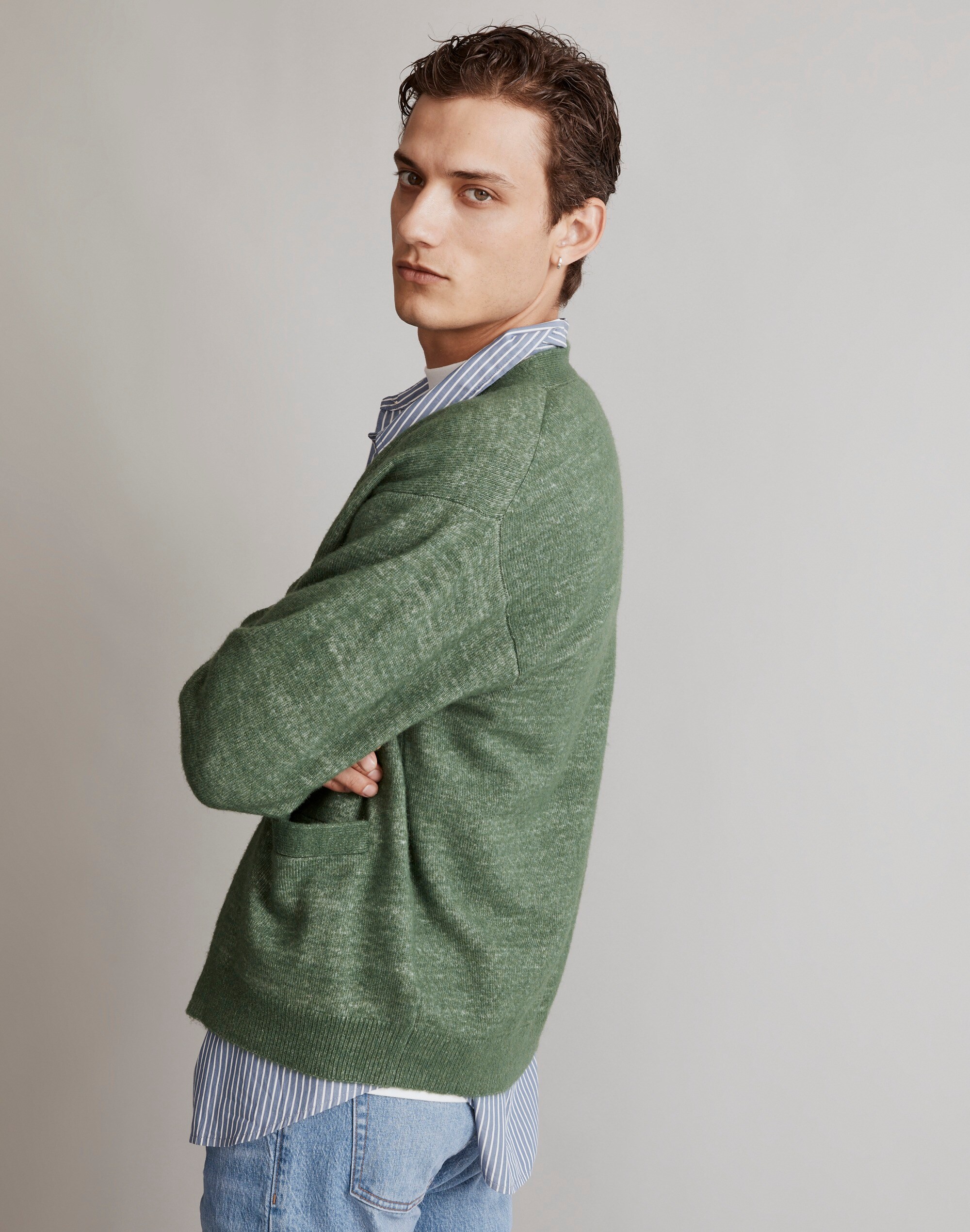 Fuzzy Cardigan Sweater