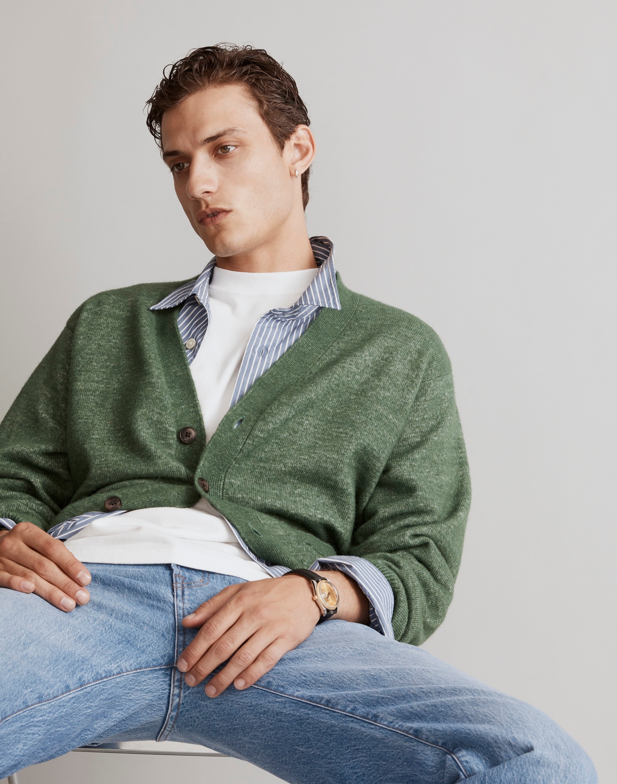 Fuzzy Cardigan Sweater