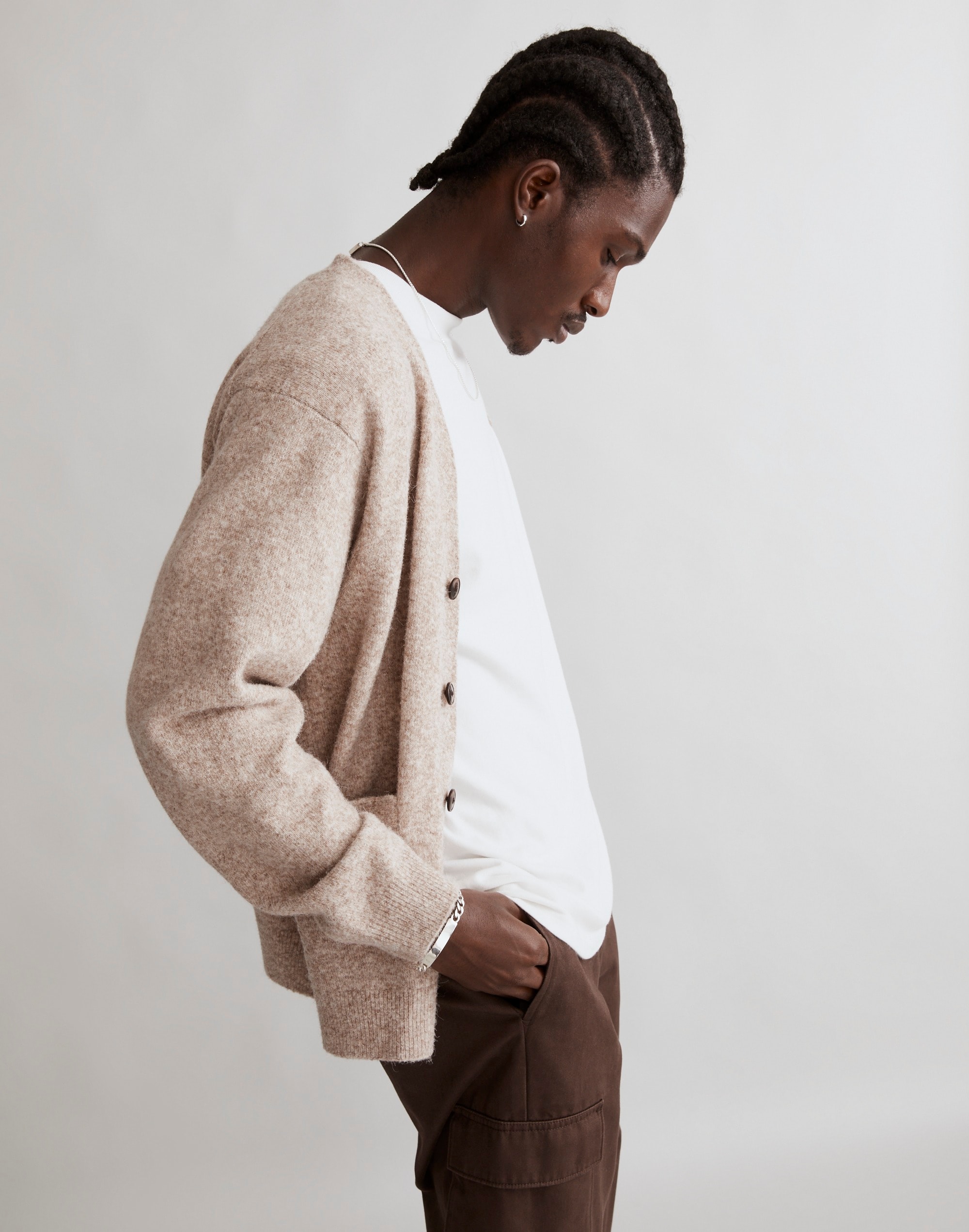 Fuzzy Cardigan Sweater