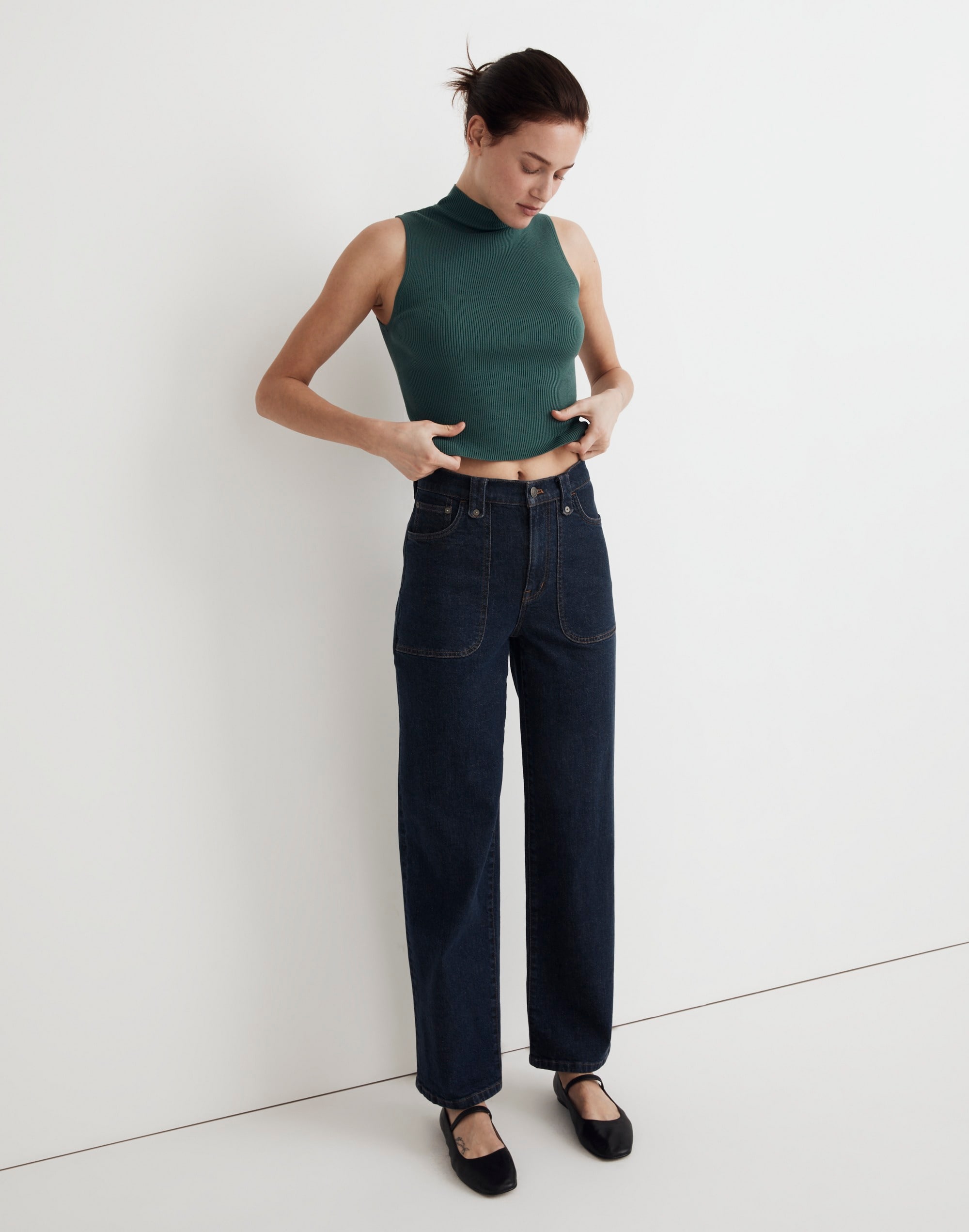 The Signature Knit  Mockneck Sweater Tank