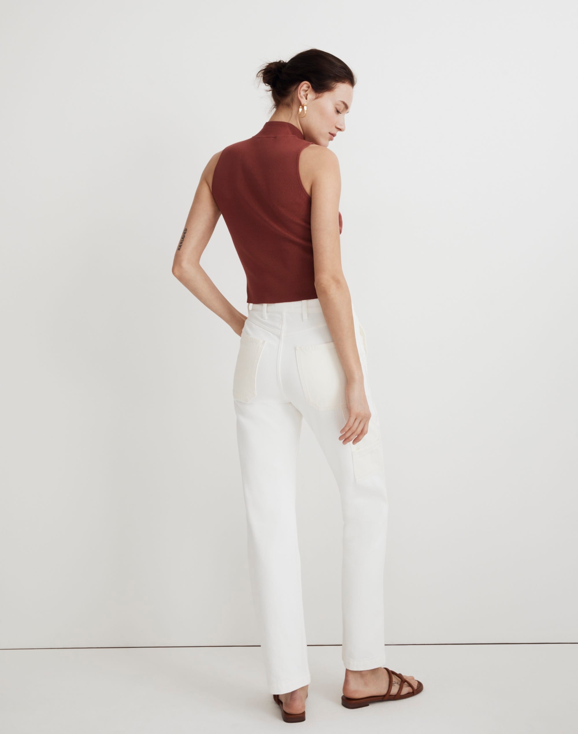 The Signature Knit  Mockneck Sweater Tank