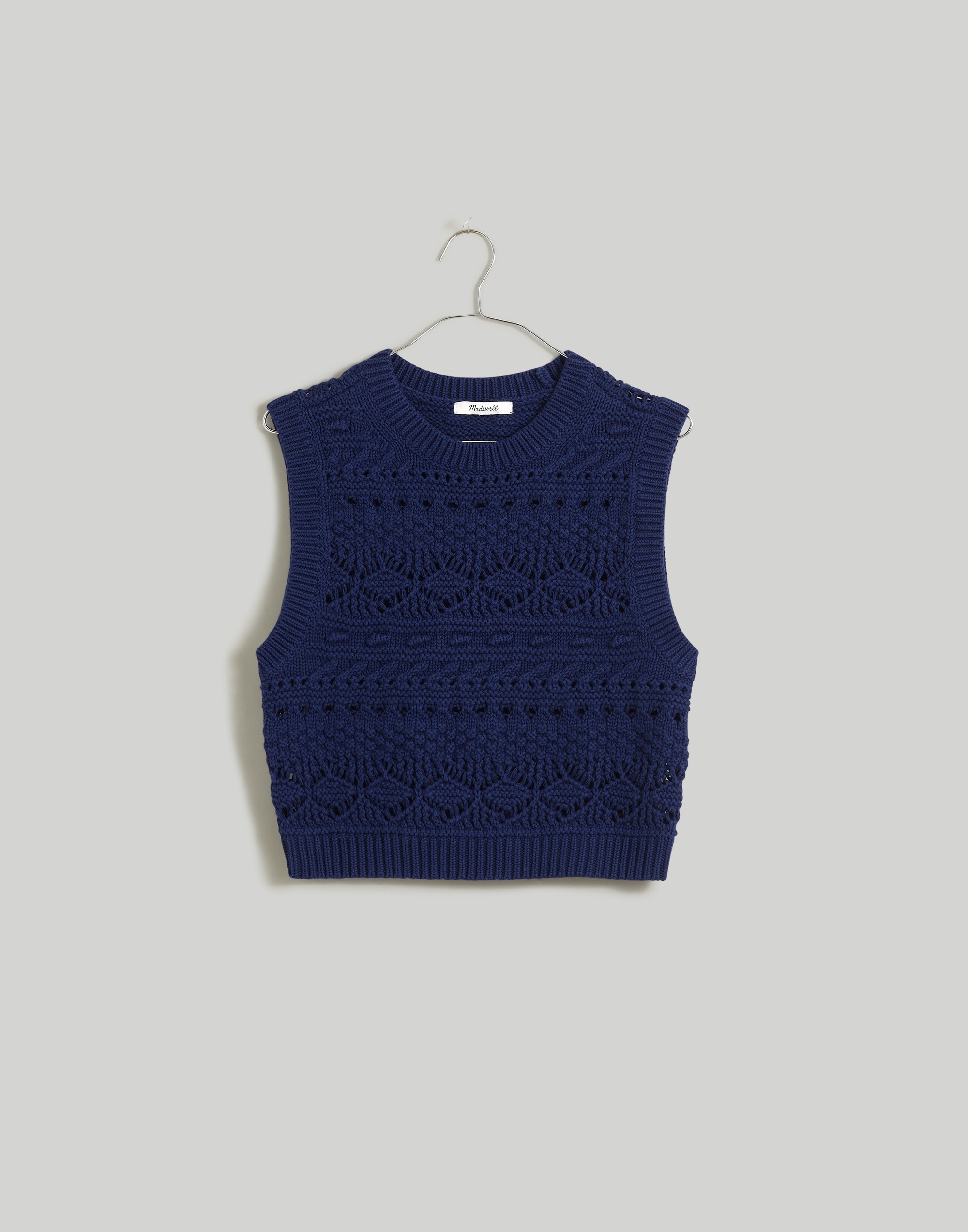 Crochet-Knit Sweater Vest