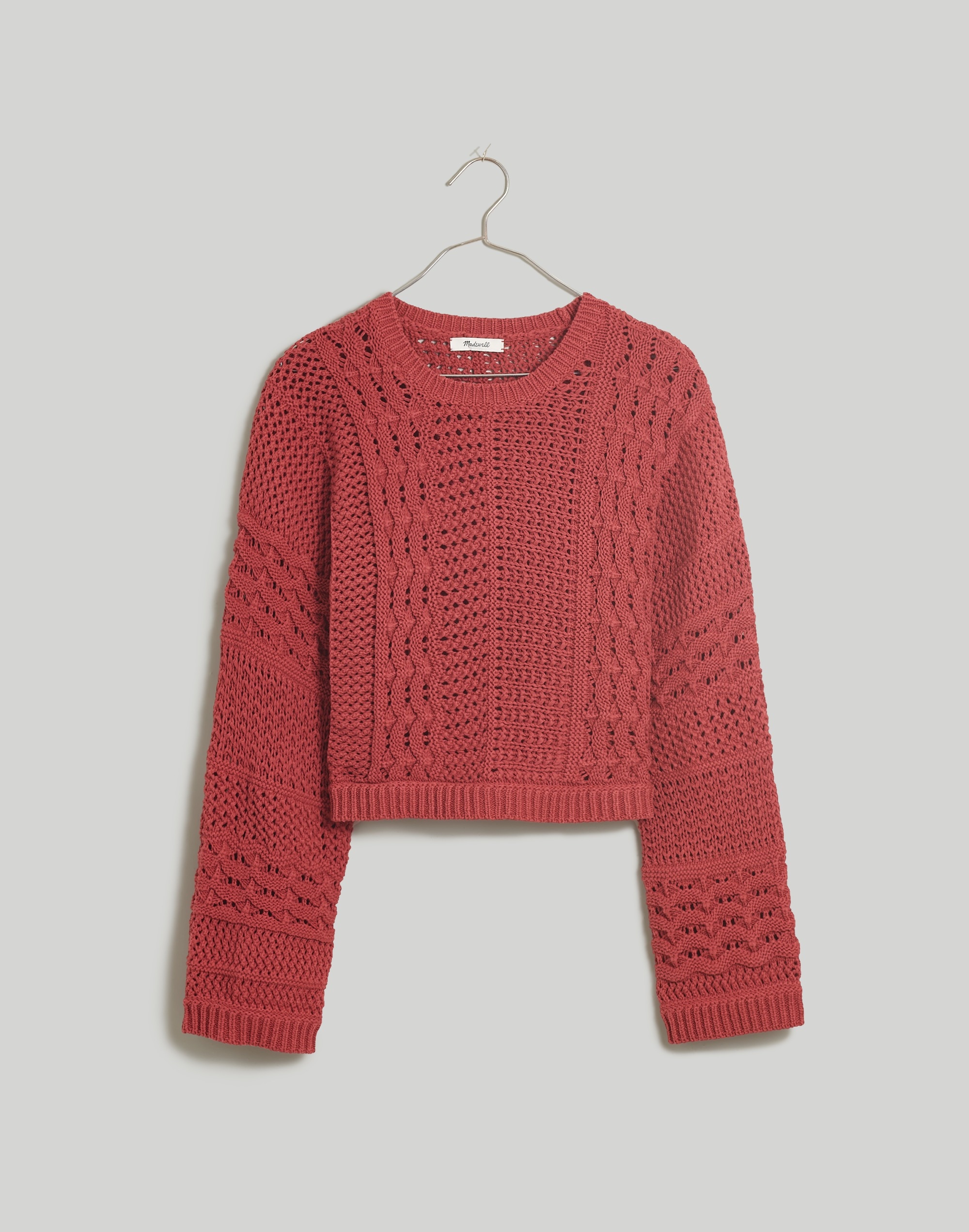 Crochet-Knit Crop Sweater