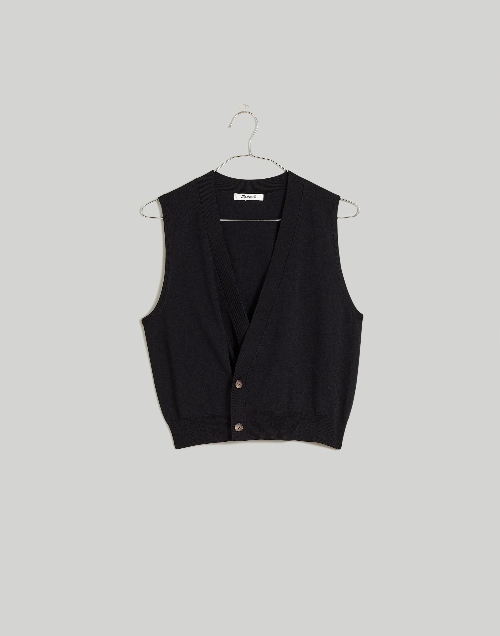 Asymmetric-Button Sweater Vest | Madewell