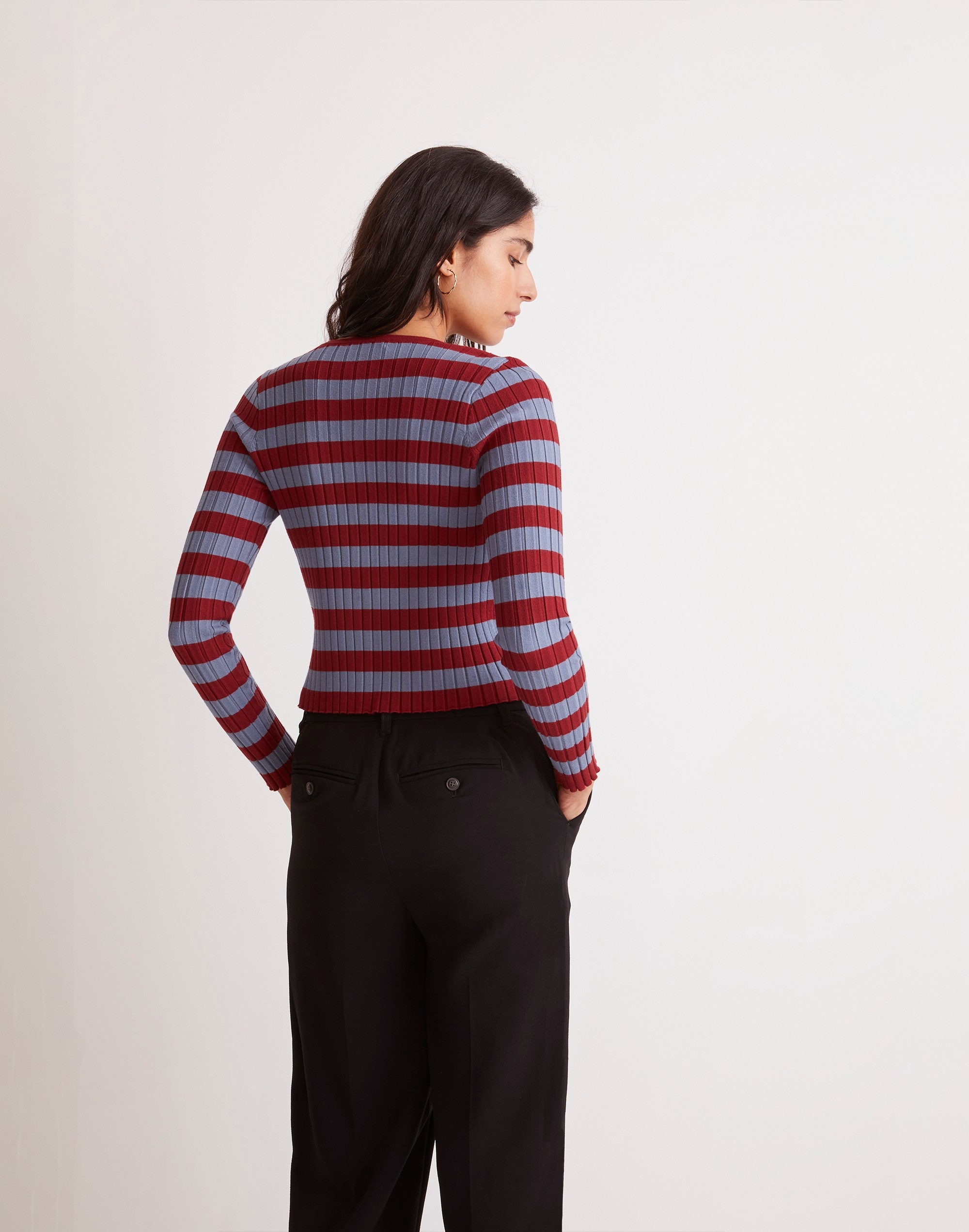 The Signature Knit Crewneck Cardigan Sweater