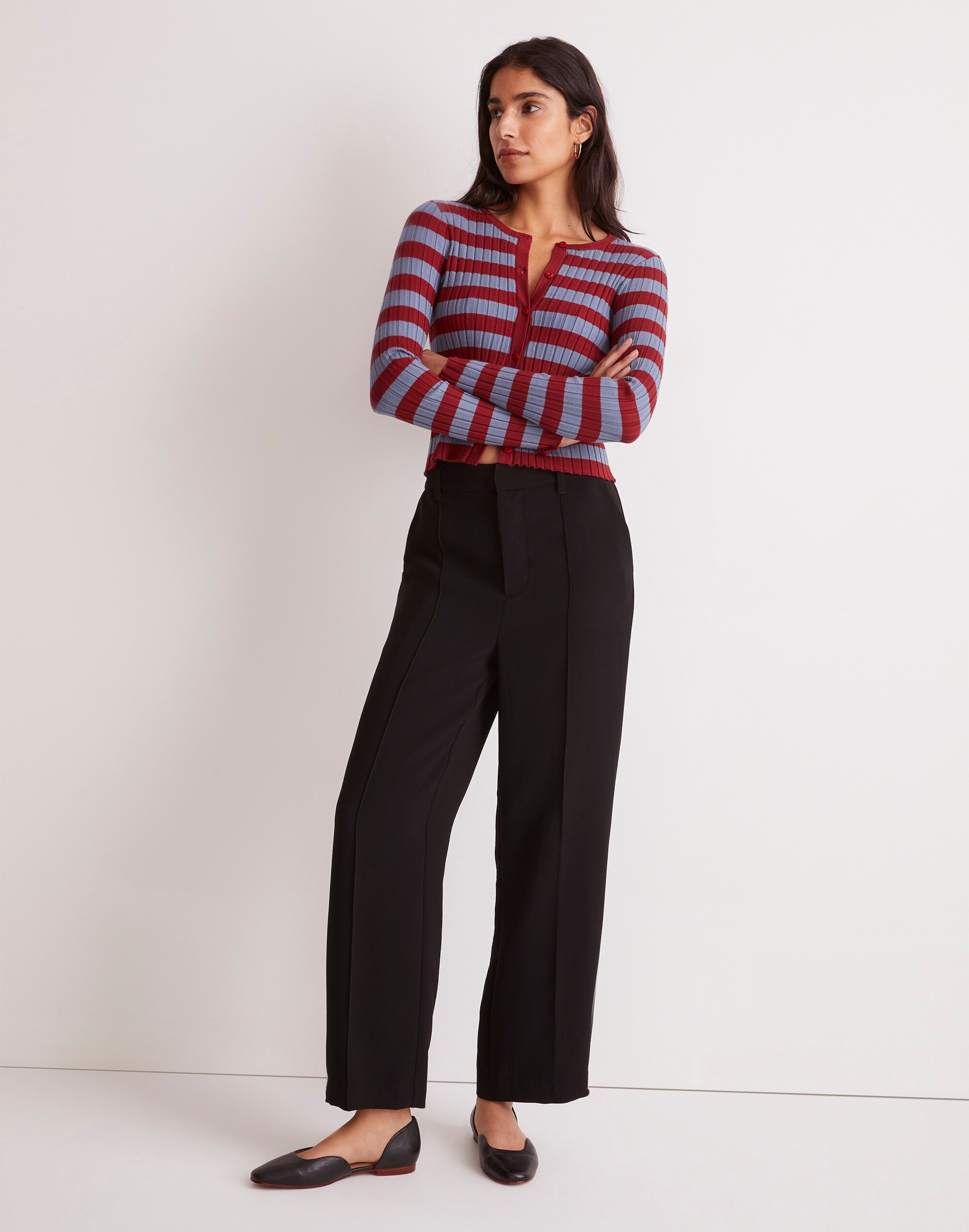 The Signature Knit Crewneck Cardigan Sweater