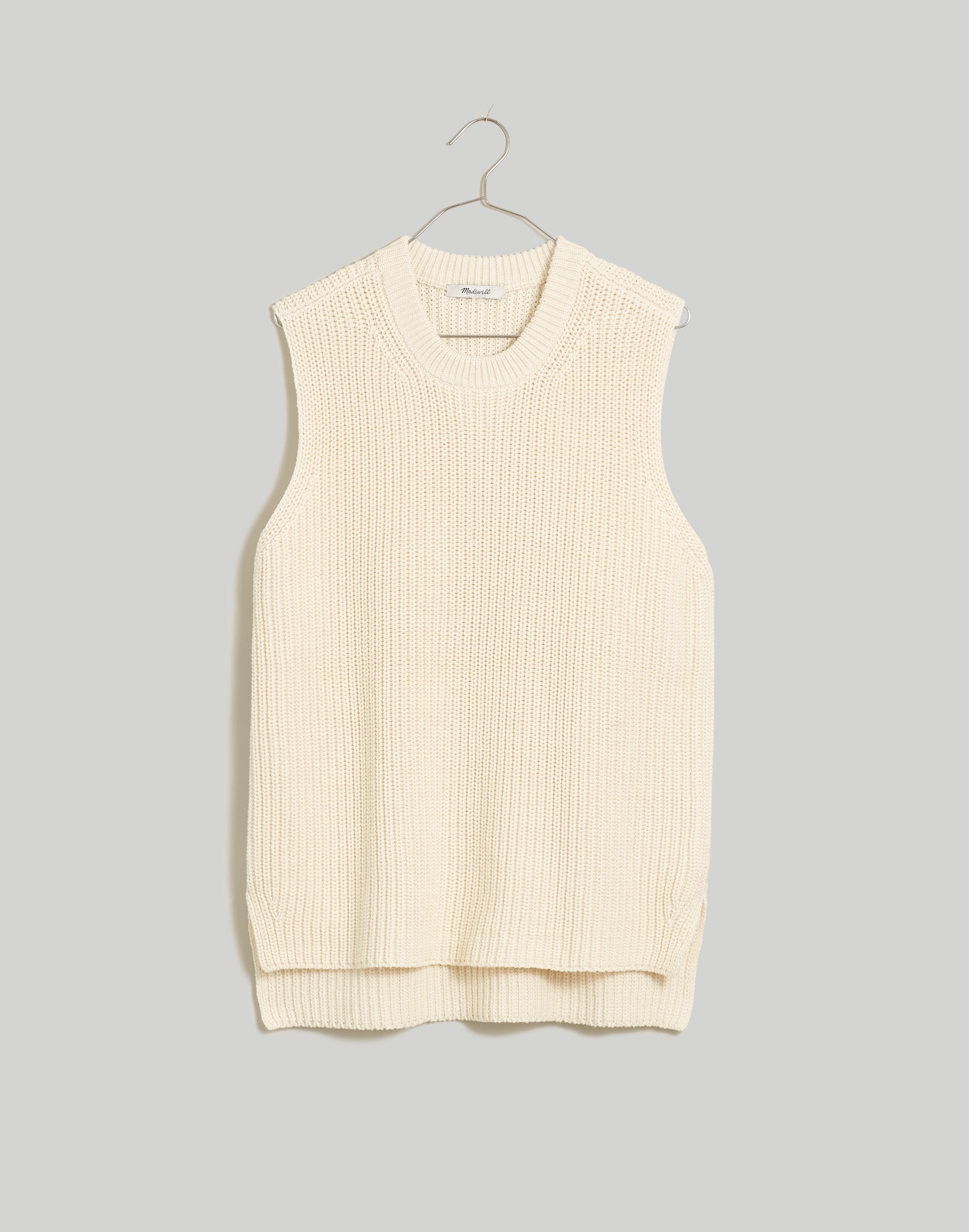 Ribbed Long Sweater Vest