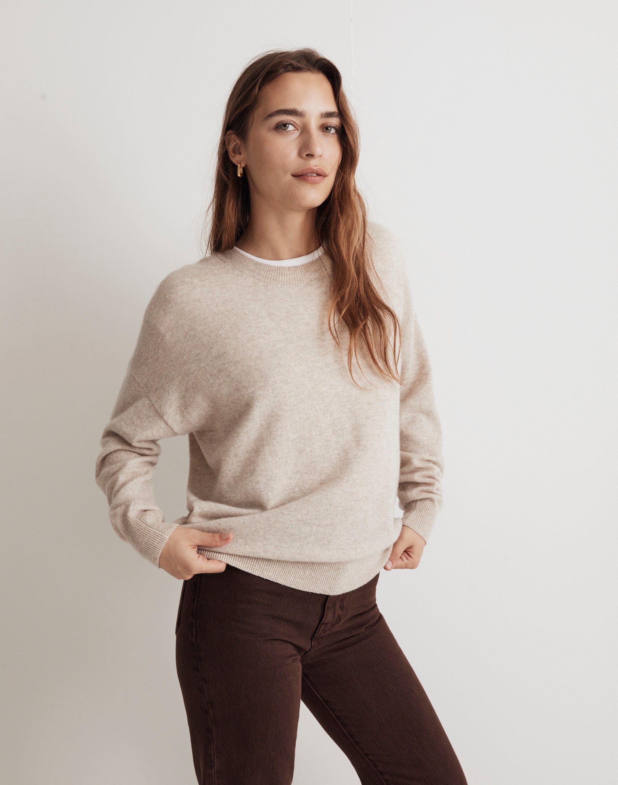(Re)sponsible Cashmere Oversized Crewneck Sweater