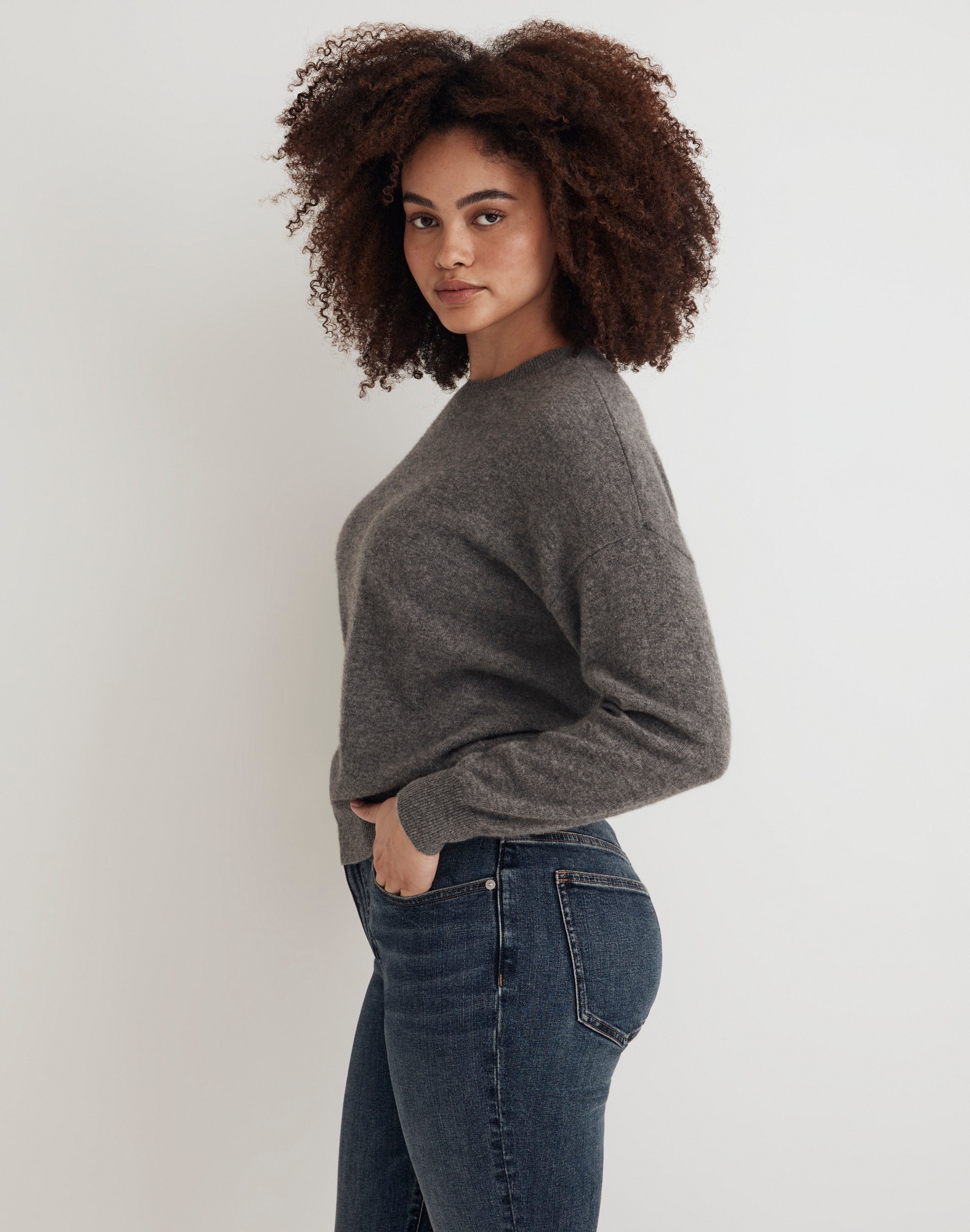 (Re)sponsible Cashmere Oversized Crewneck Sweater Alternate Image 1