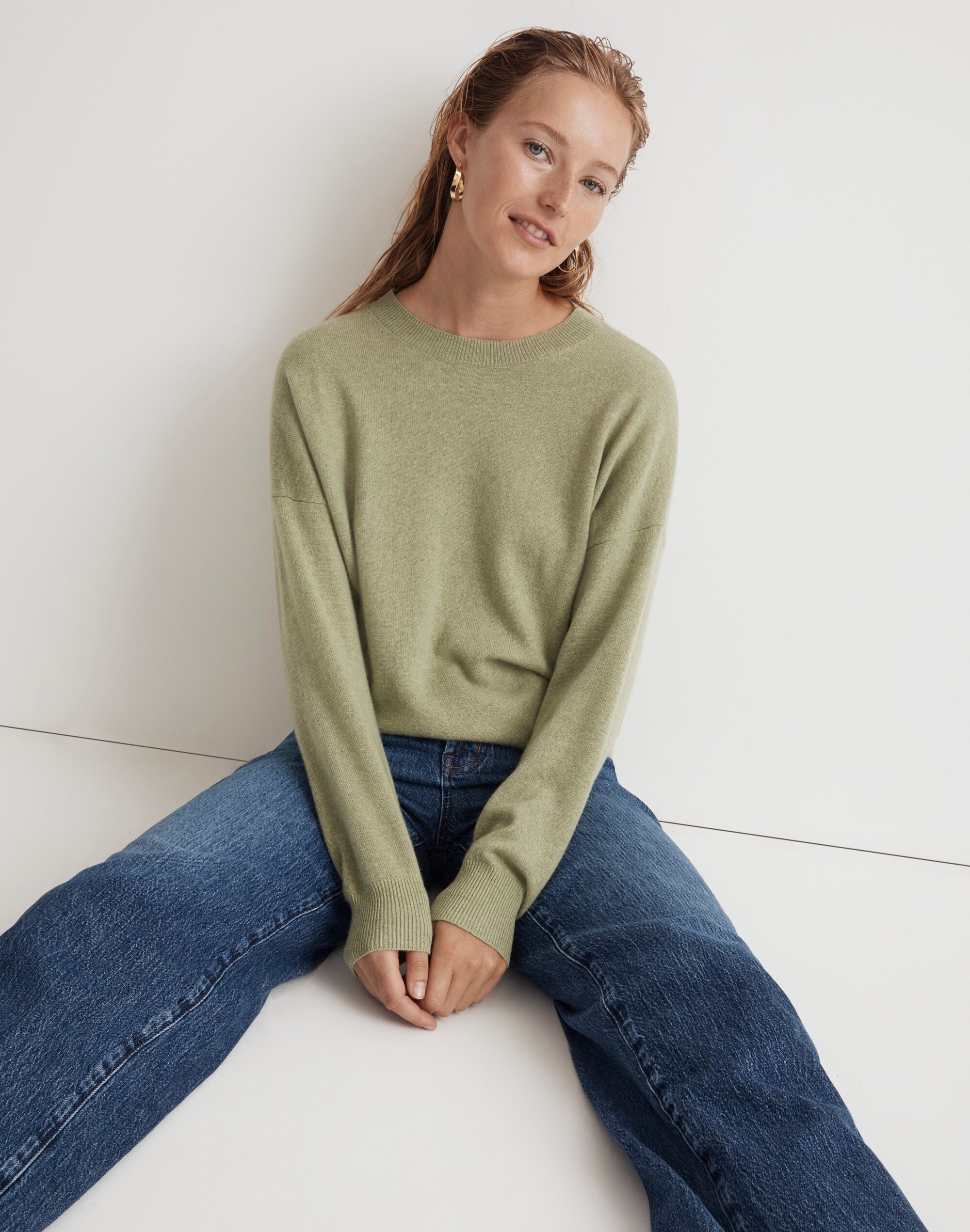 (Re)sponsible Cashmere Oversized Crewneck Sweater