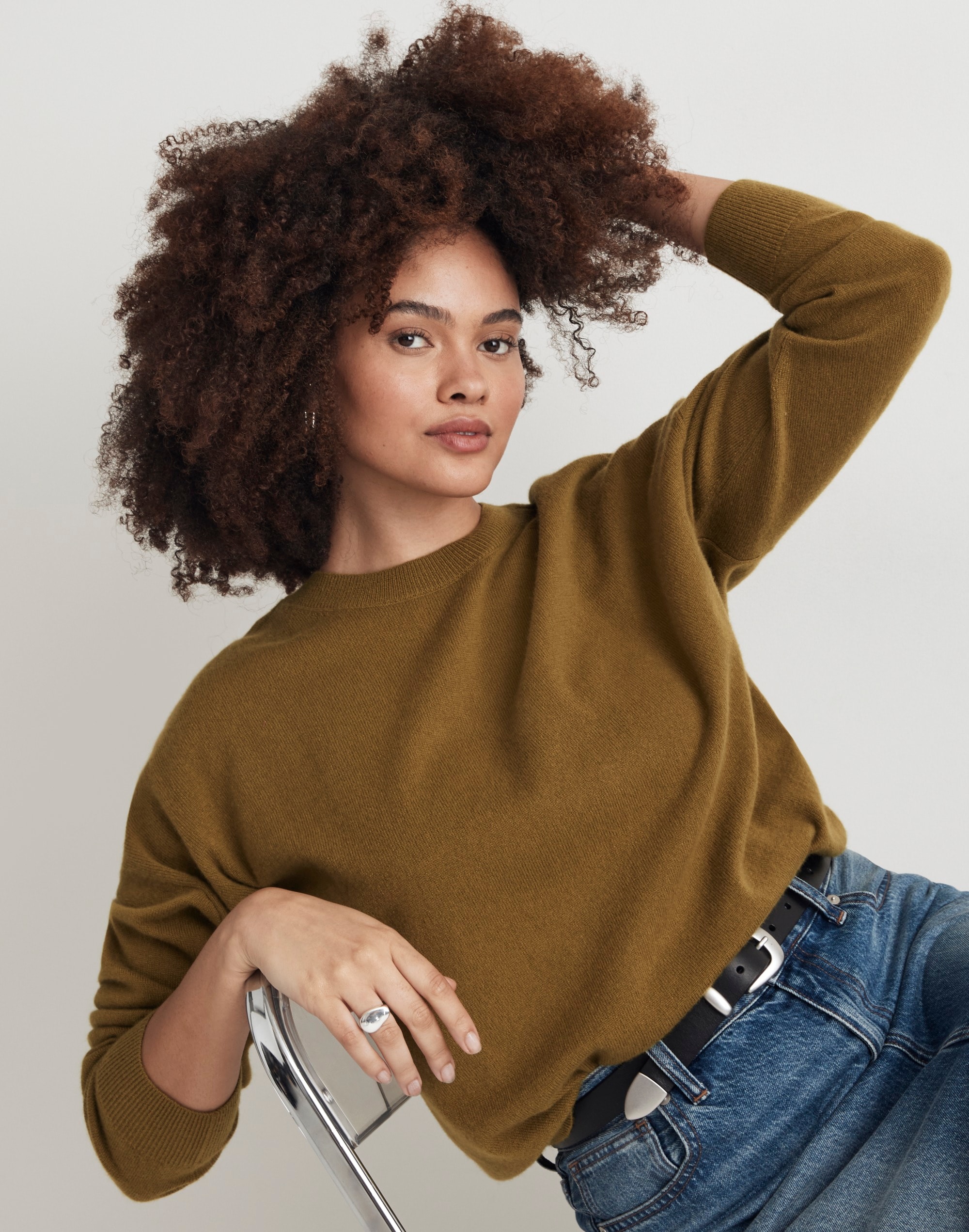 (Re)sponsible Cashmere Oversized Crewneck Sweater