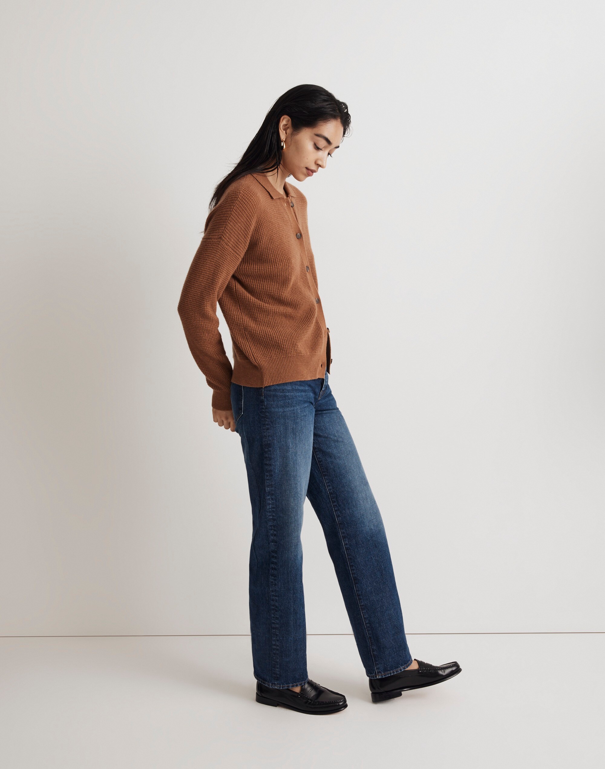 Waffle-Stitch (Re)sponsible Cashmere Cardigan Sweater