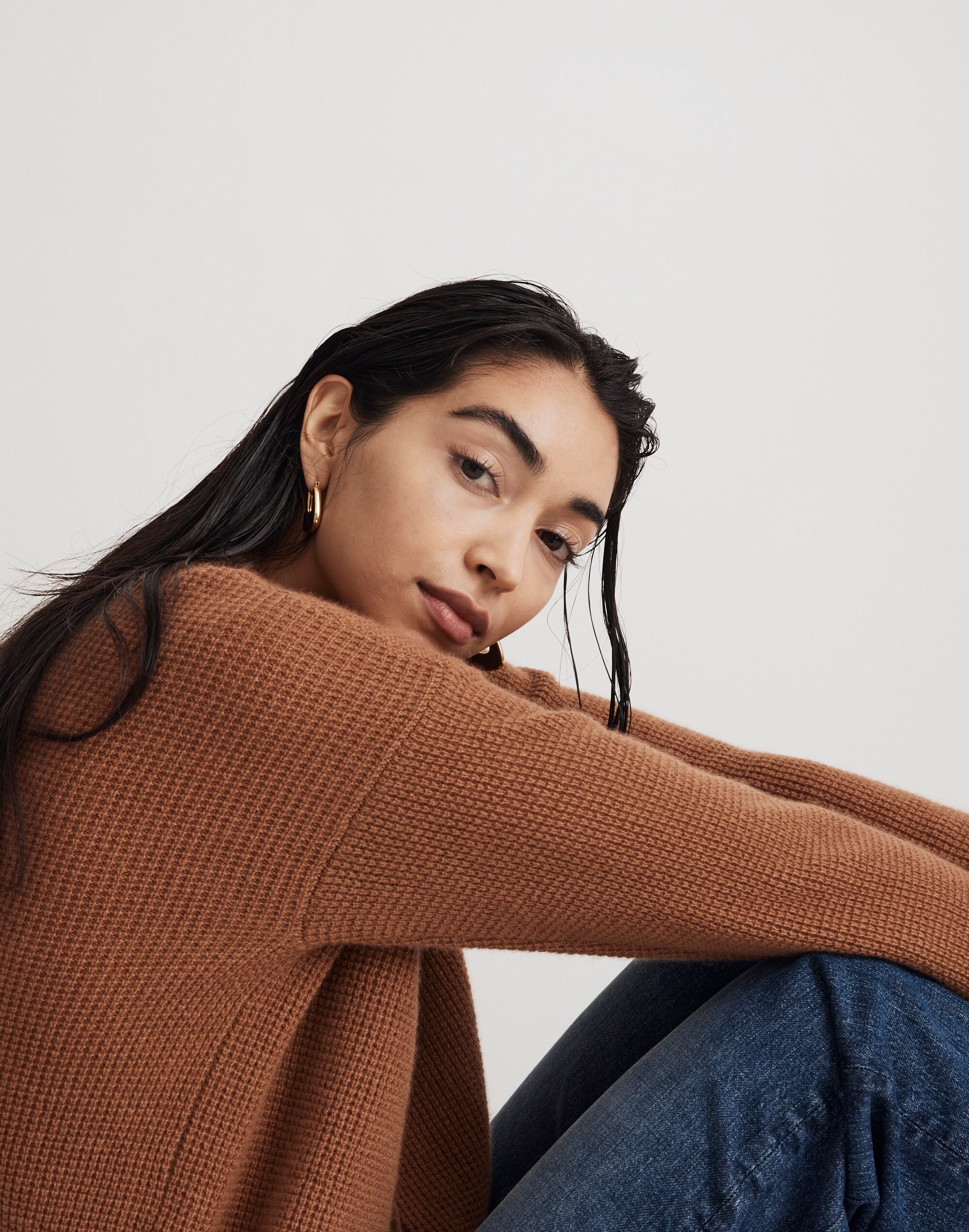 Waffle-Stitch (Re)sponsible Cashmere Cardigan Sweater