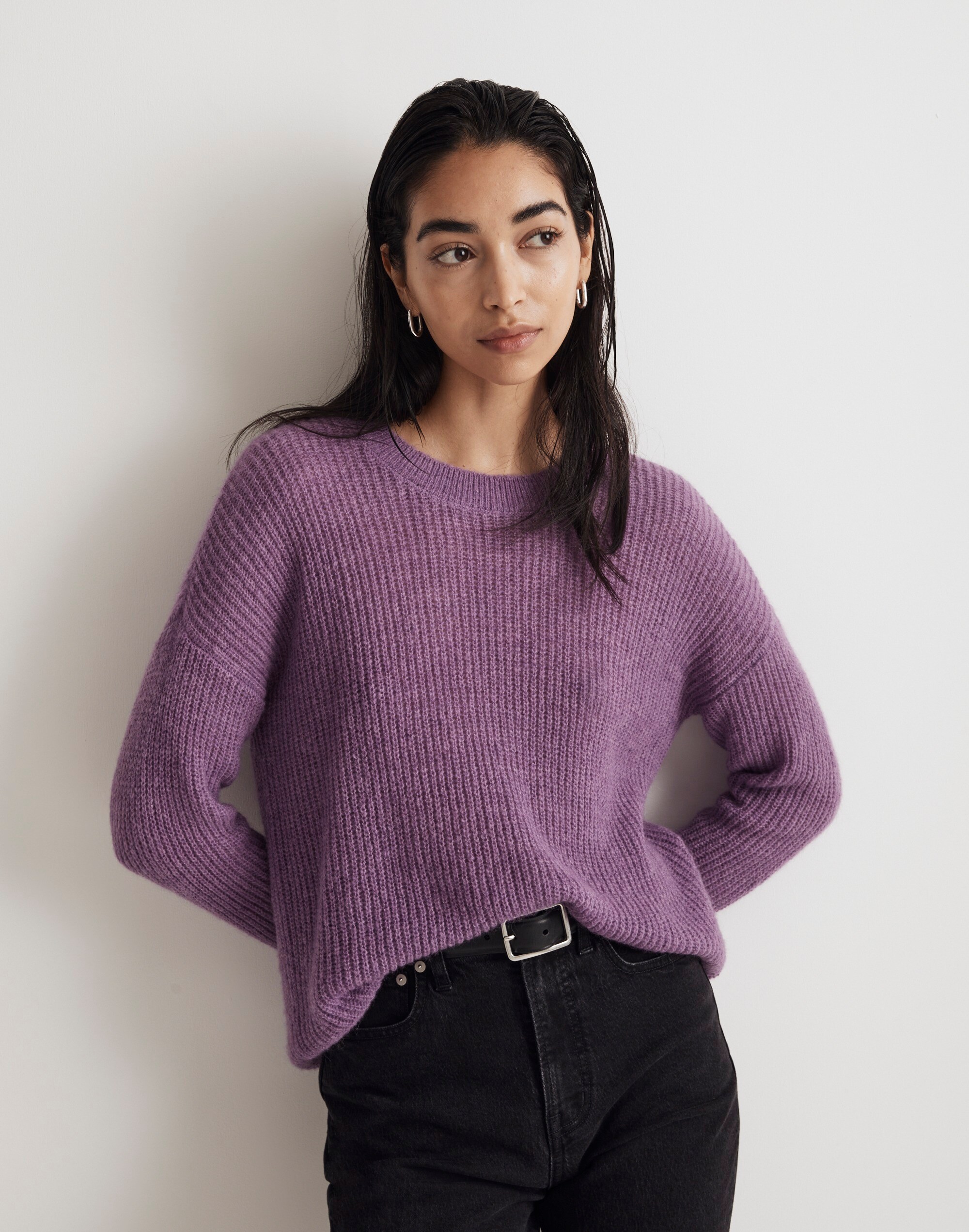 Ribbed Crewneck Sweater