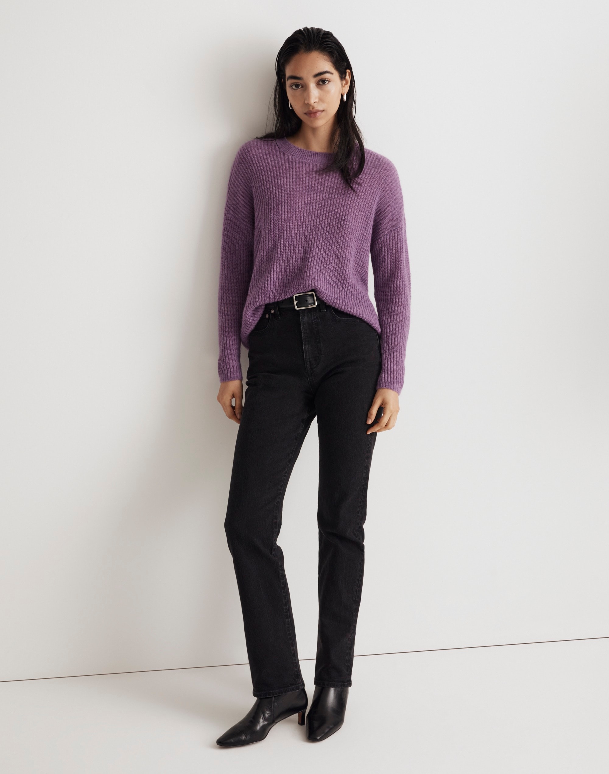 Ribbed Crewneck Sweater