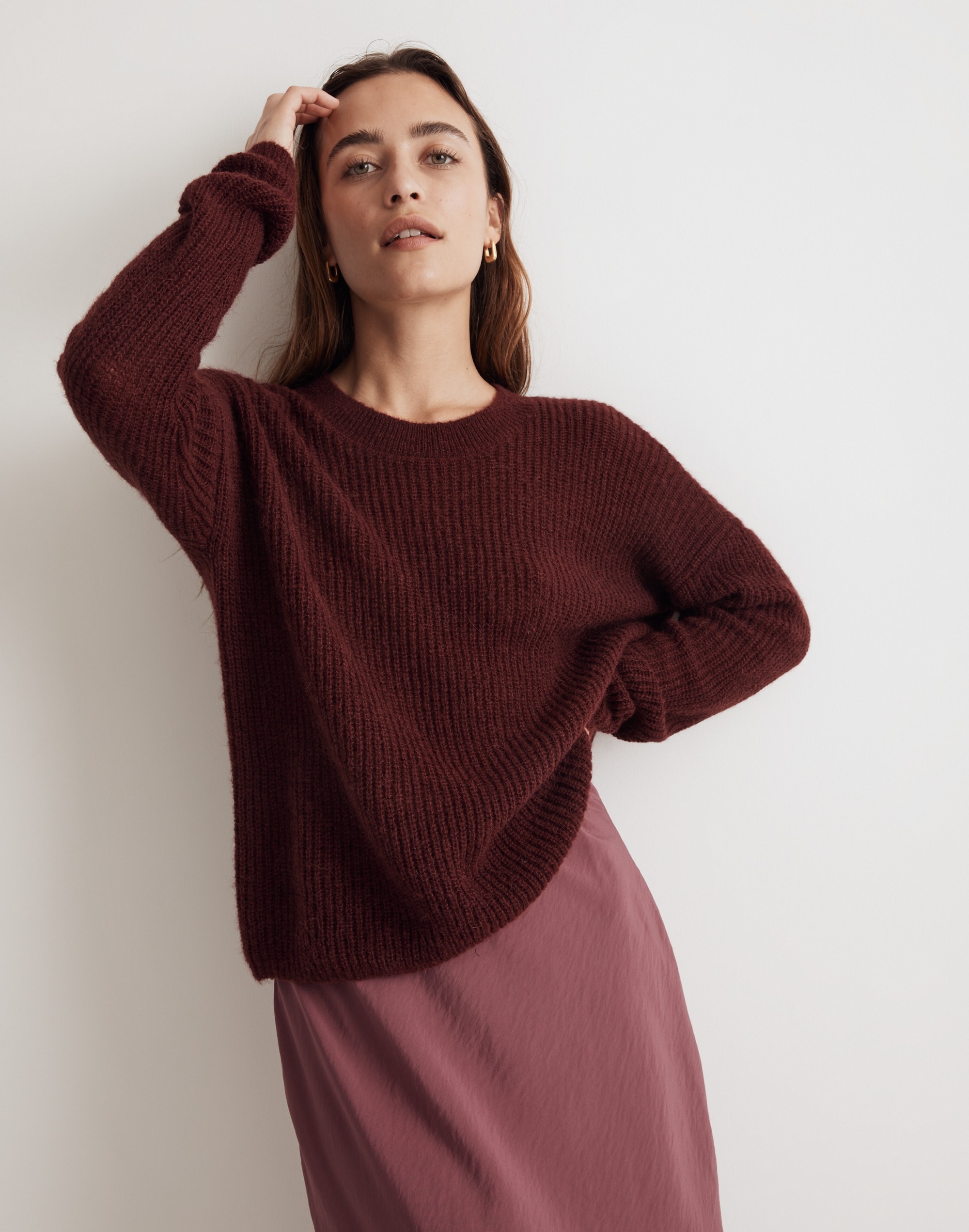 Ribbed Crewneck Sweater