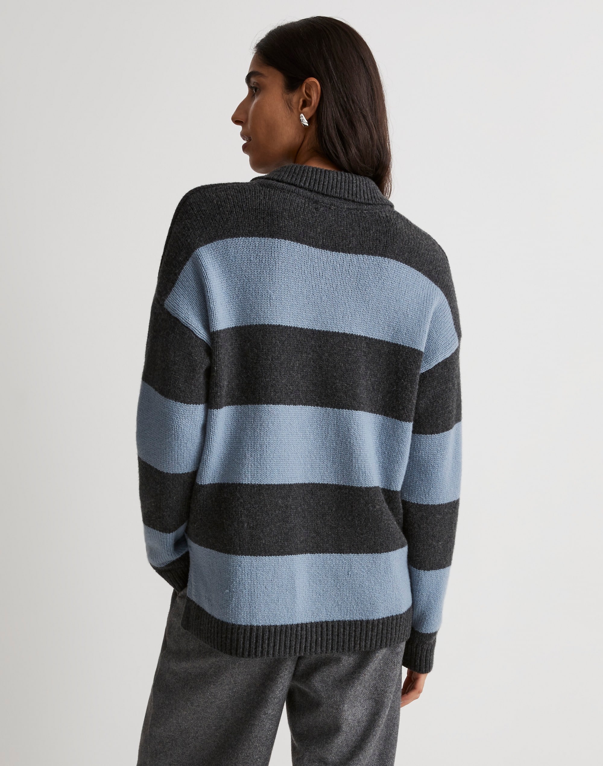 Rugby Stripe Polo Sweater
