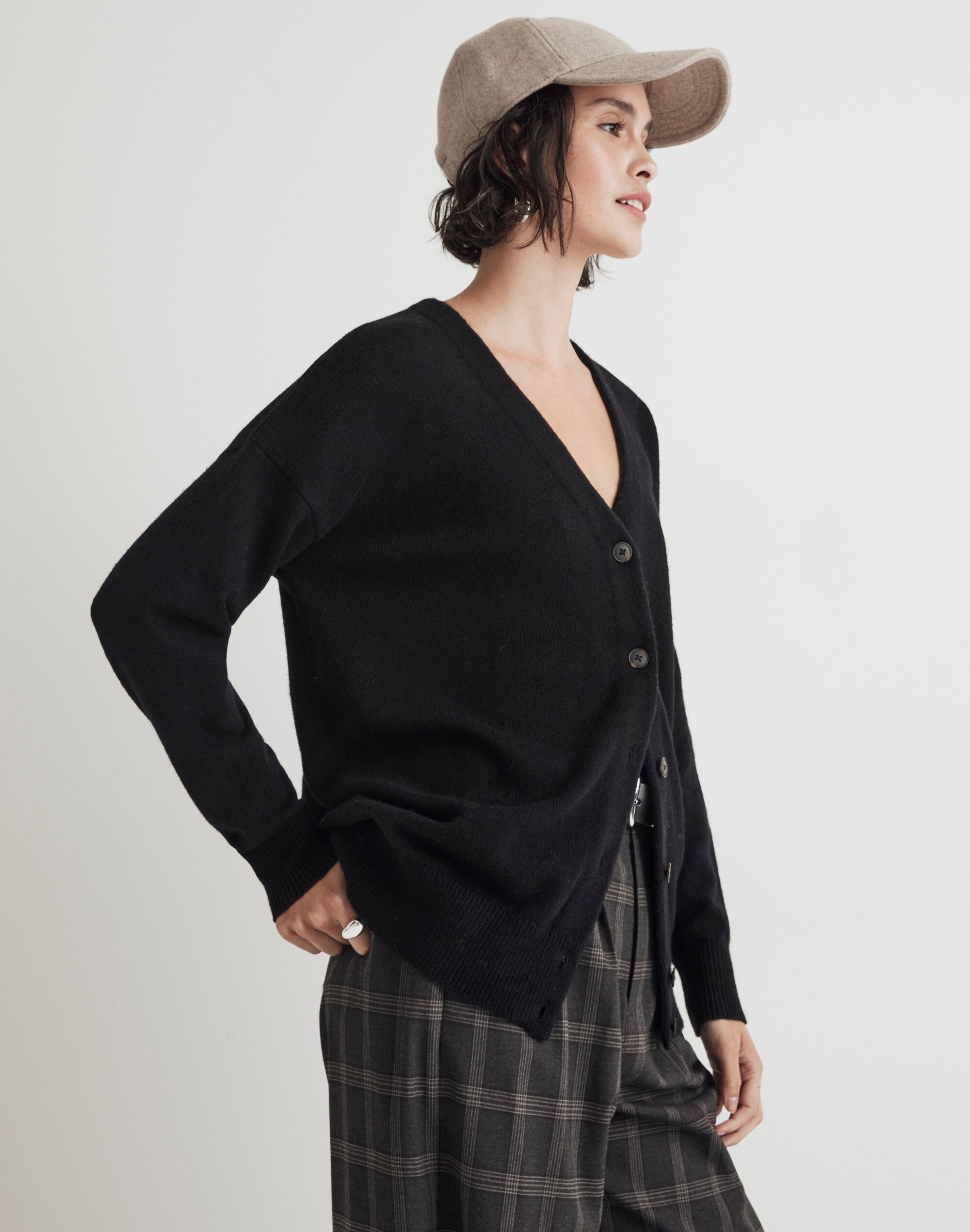 V-Neck Relaxed Cardigan