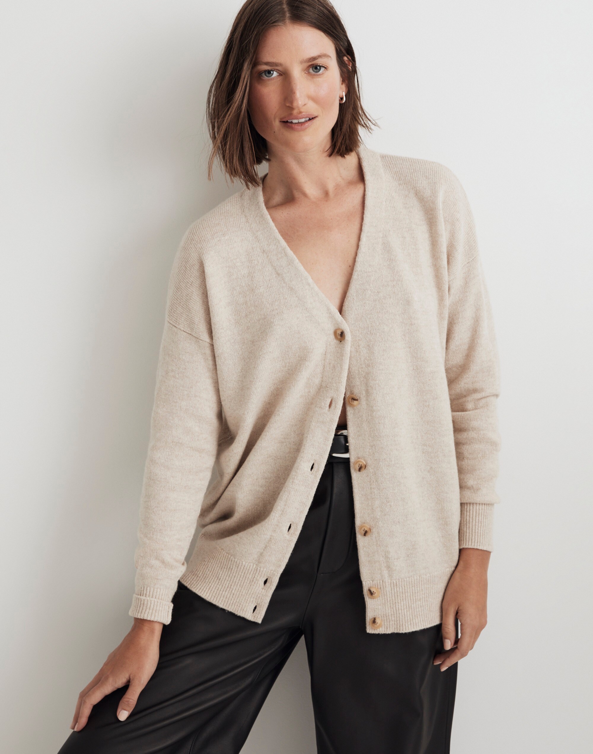 V-Neck Relaxed Cardigan