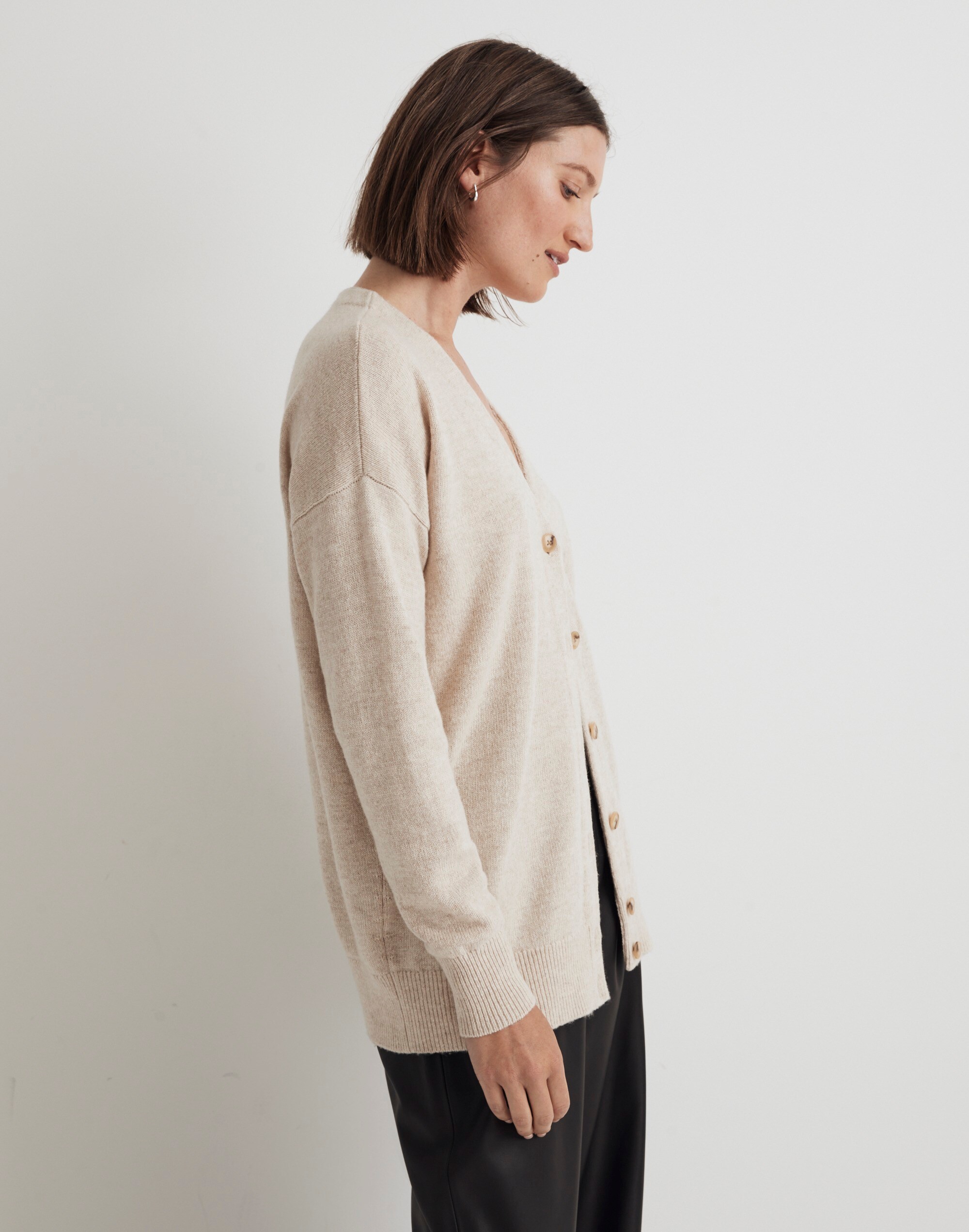 V-Neck Relaxed Cardigan