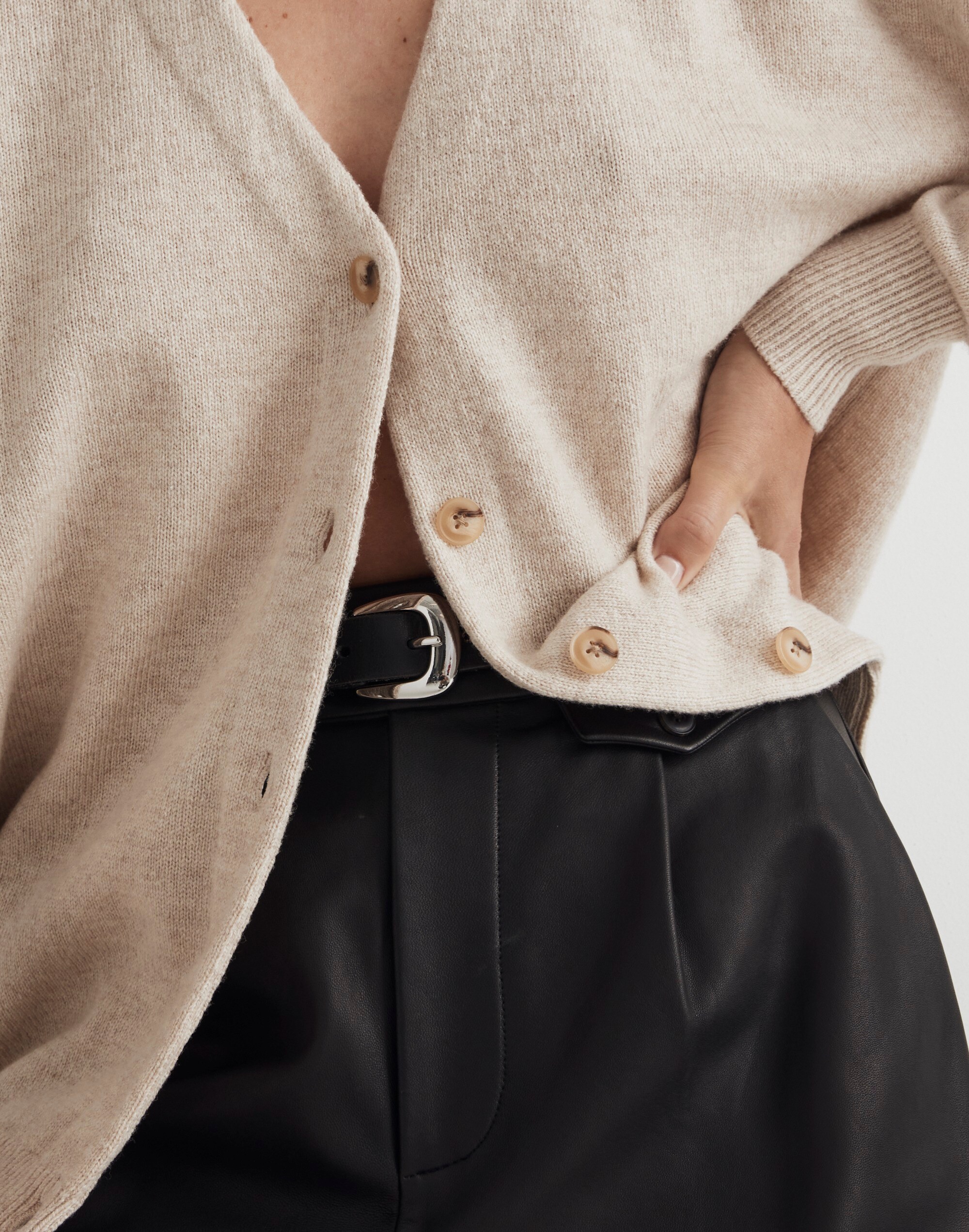 V-Neck Relaxed Cardigan