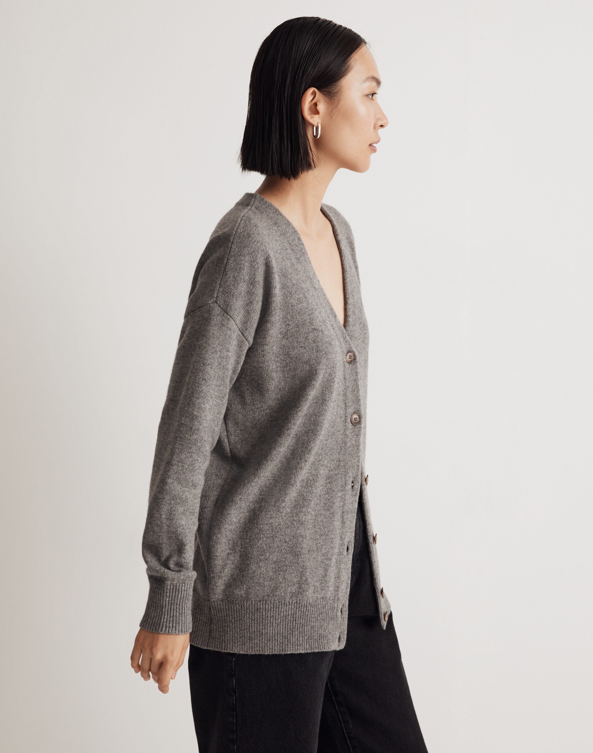 V-Neck Relaxed Cardigan