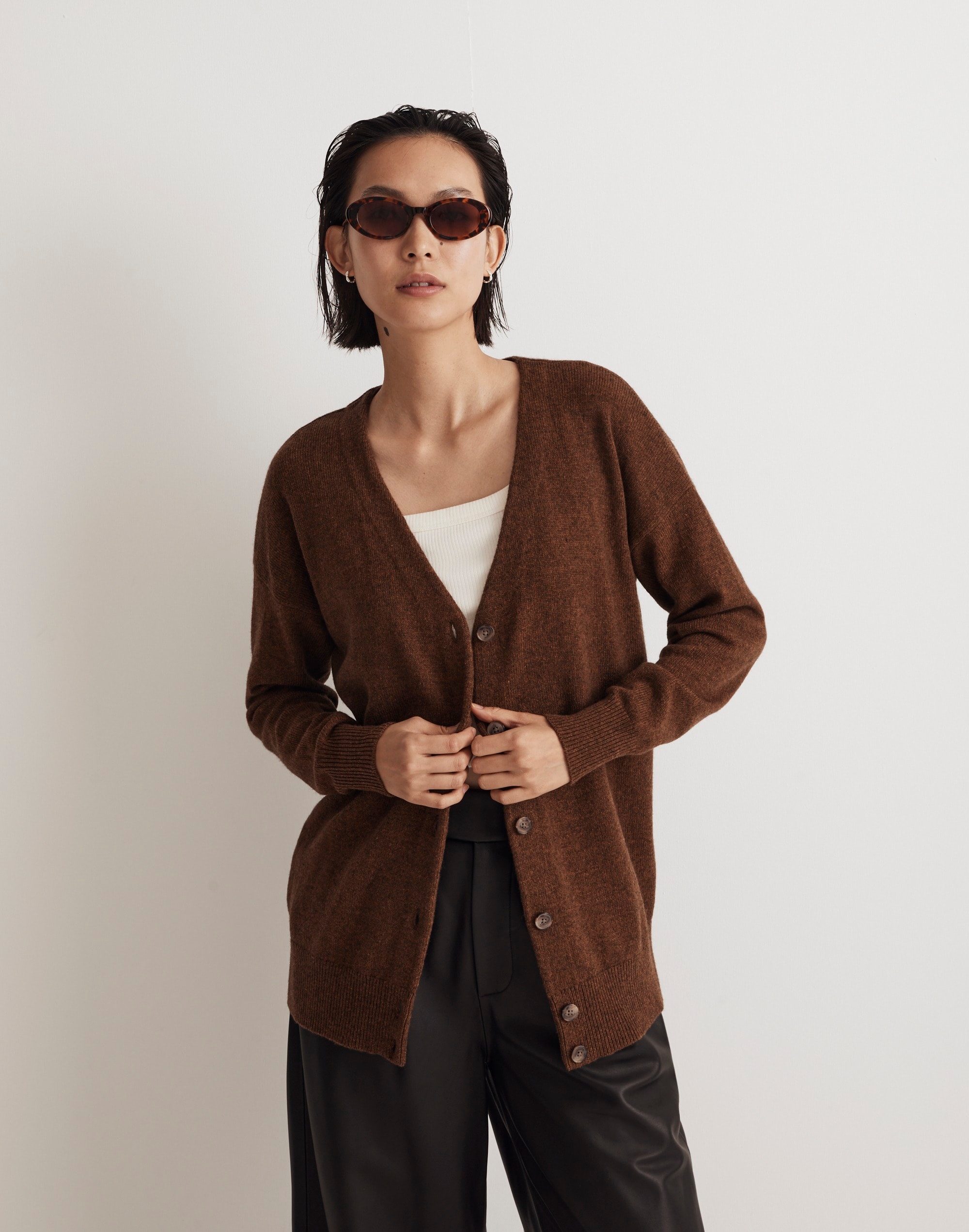 V-Neck Relaxed Cardigan