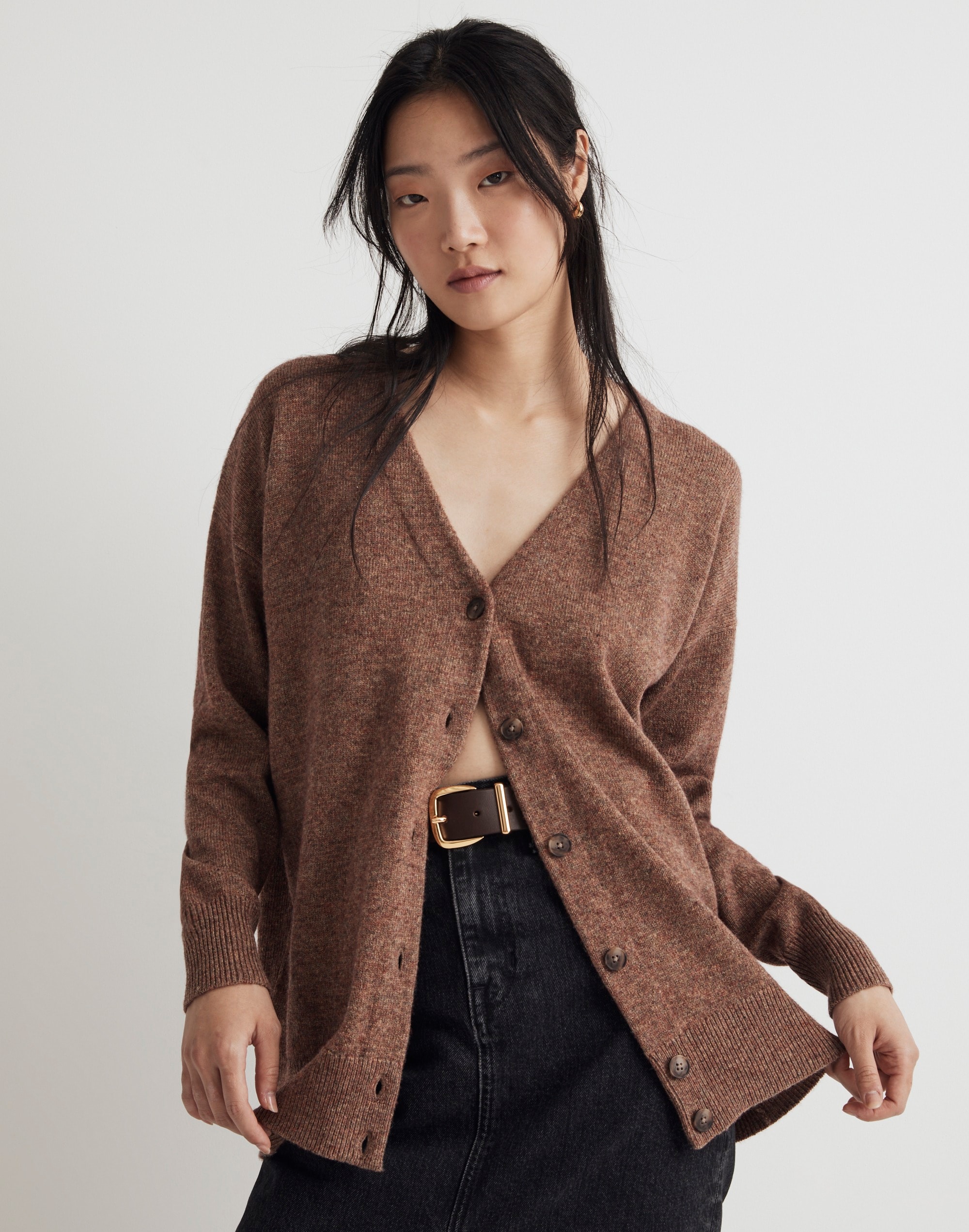 V-Neck Relaxed Cardigan