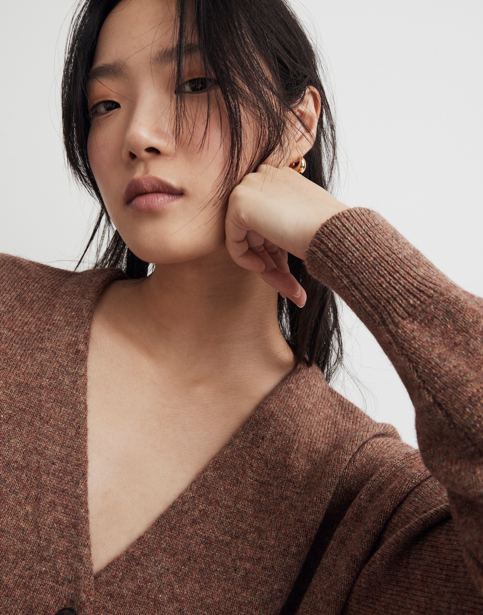 V-Neck Relaxed Cardigan