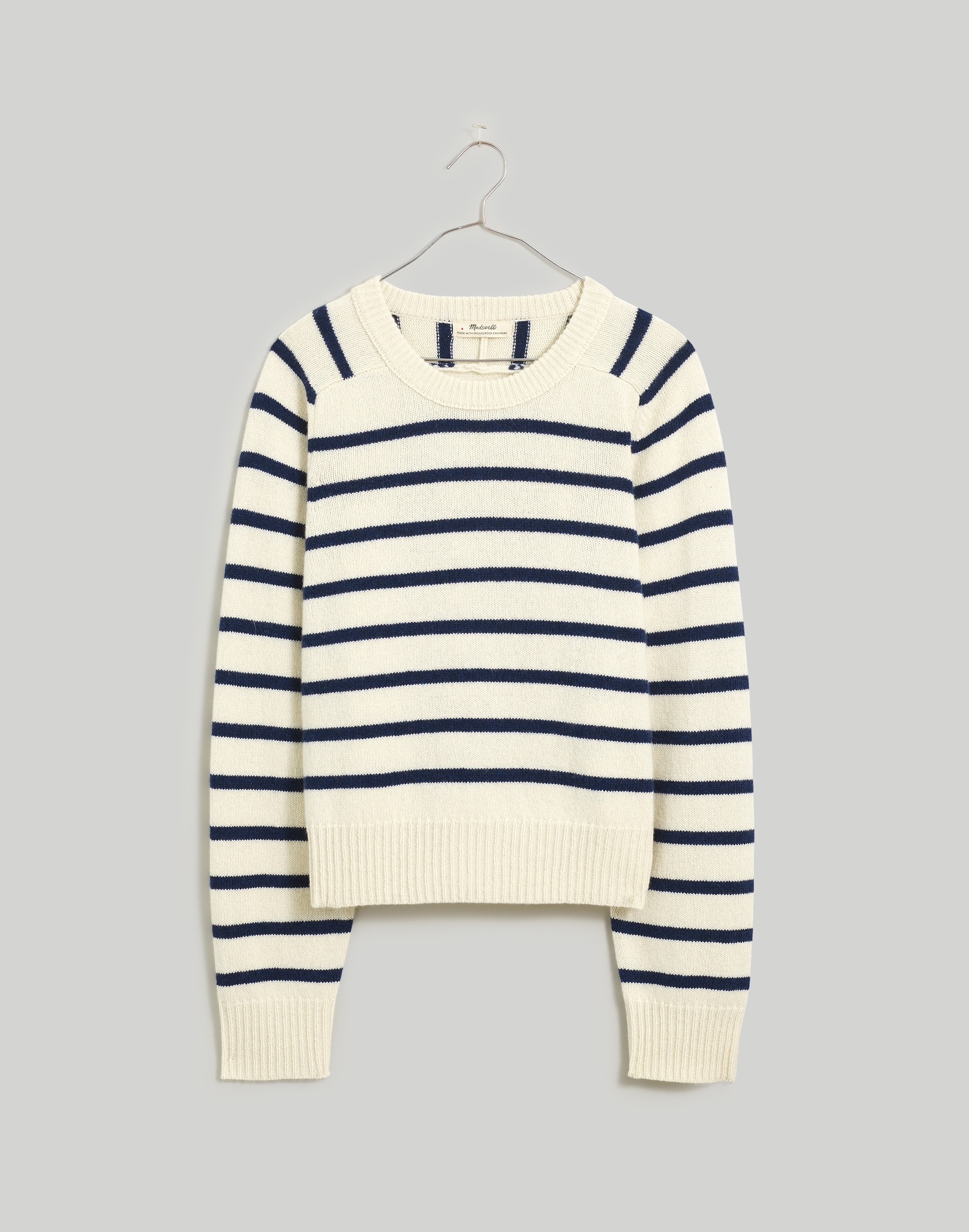 (Re)sourced Cashmere Crewneck Sweater Stripe