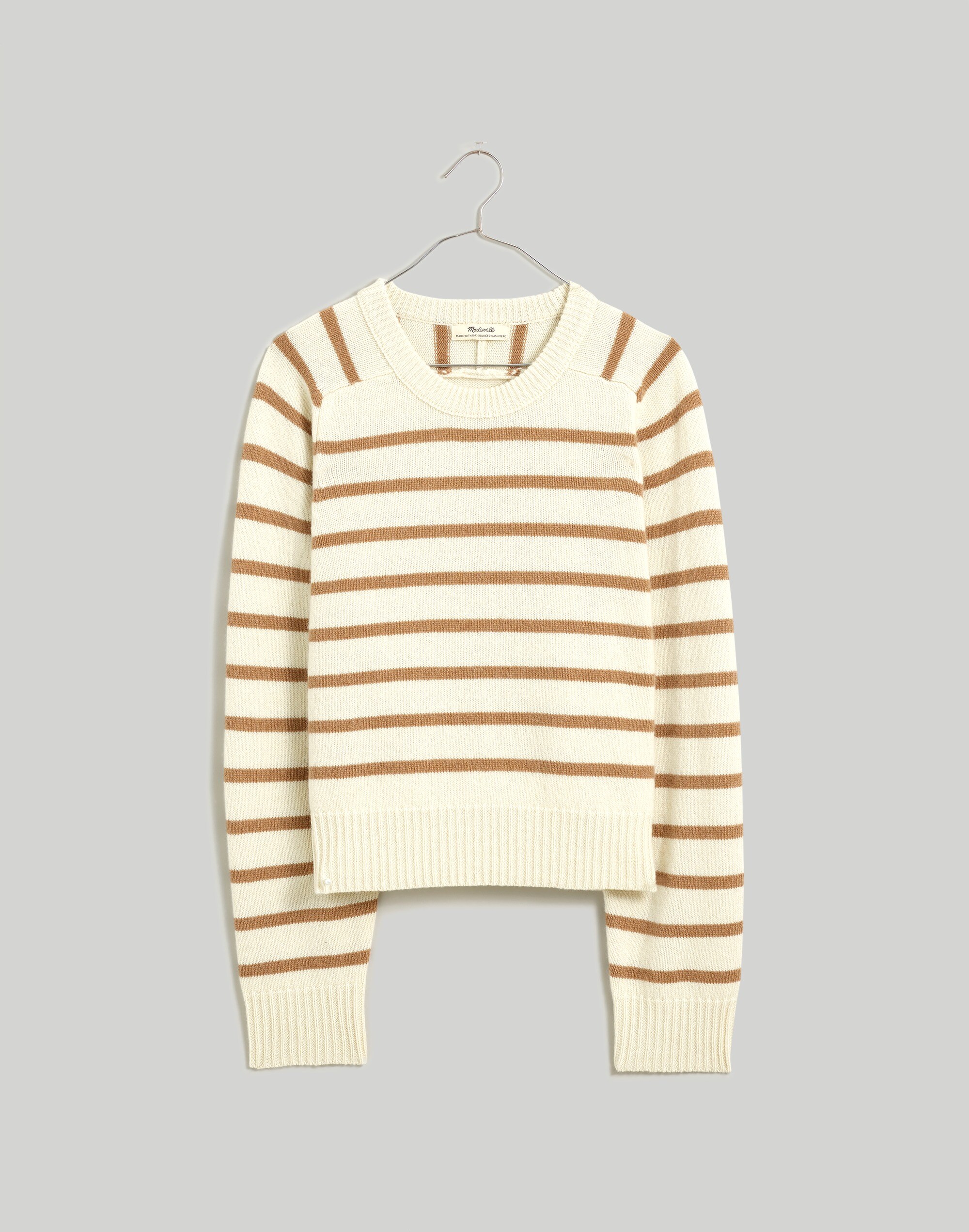 (Re)sourced Cashmere Crewneck Sweater in Stripe