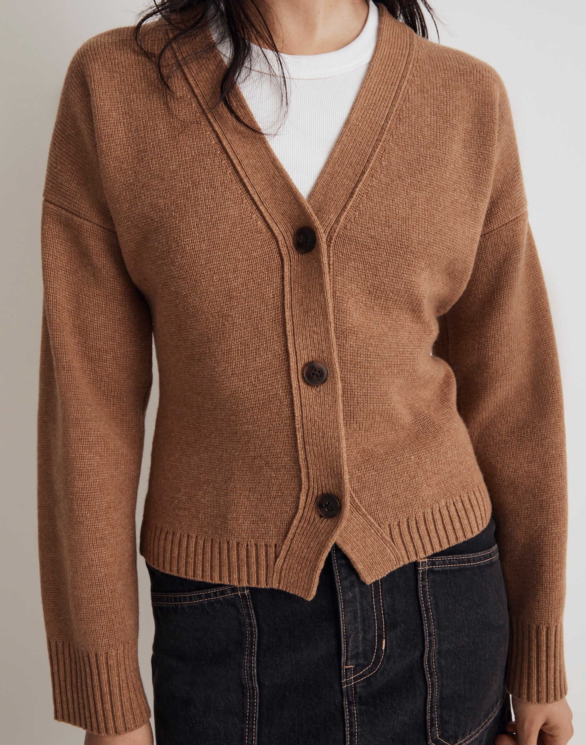 V-Neck Slim Cardigan Sweater