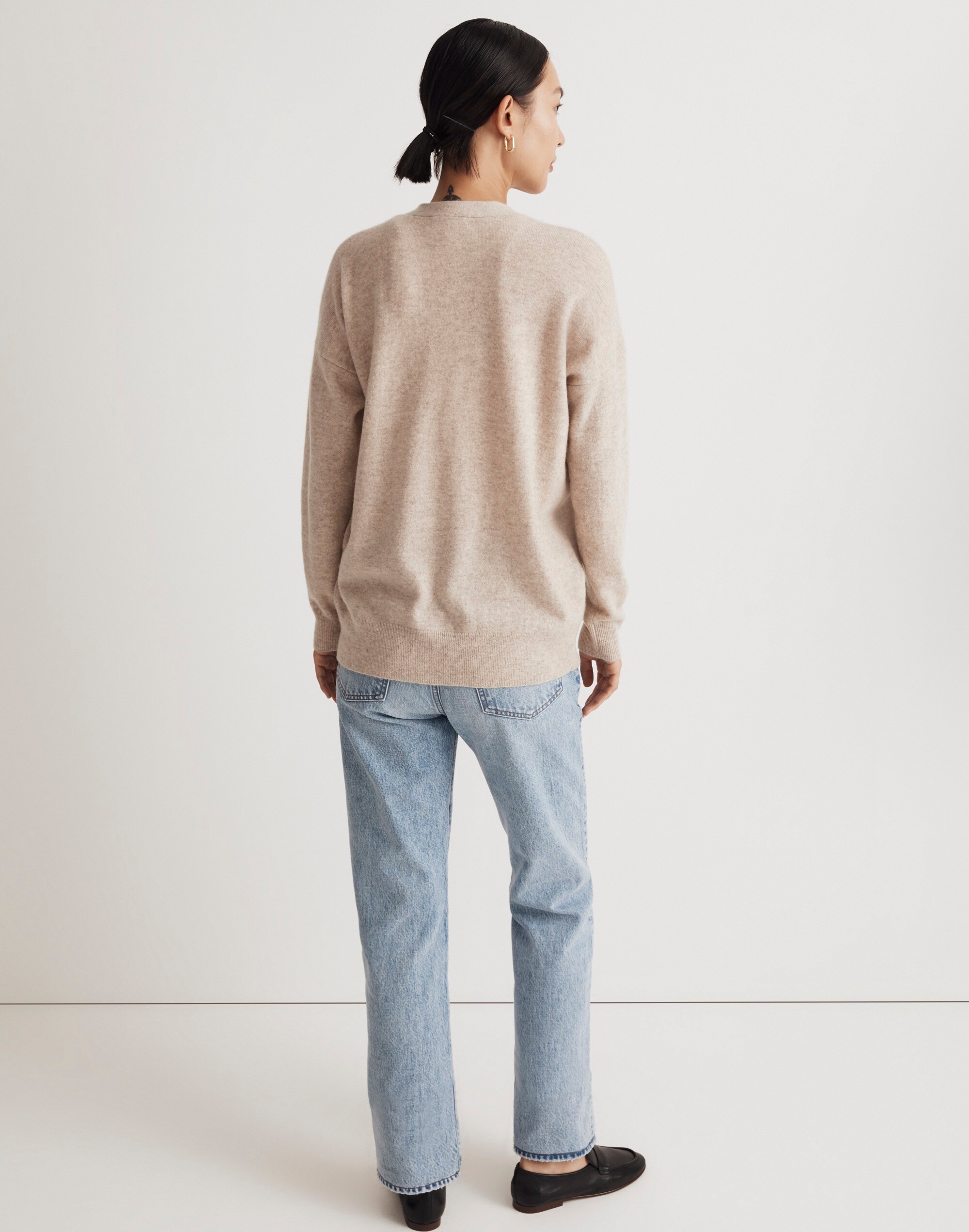 Disney Mickey Mouse-Embroidered Cardigan Sweater in (Re)sponsible Cashmere