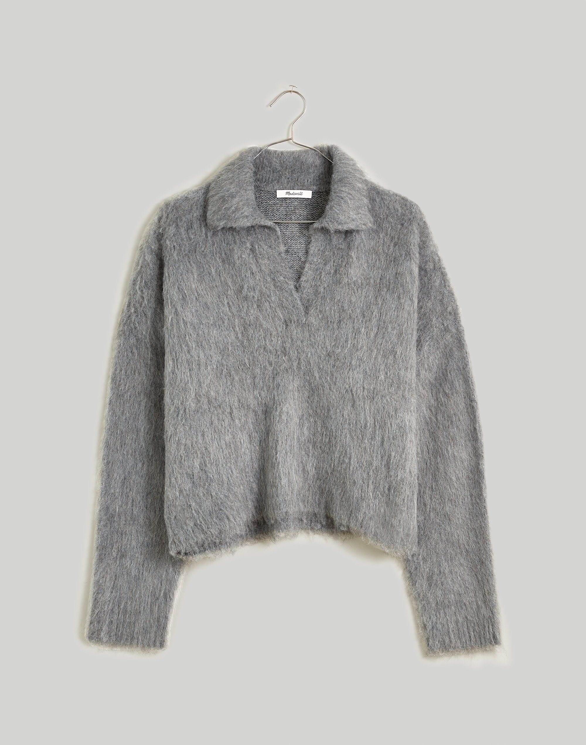 brushed polo sweater