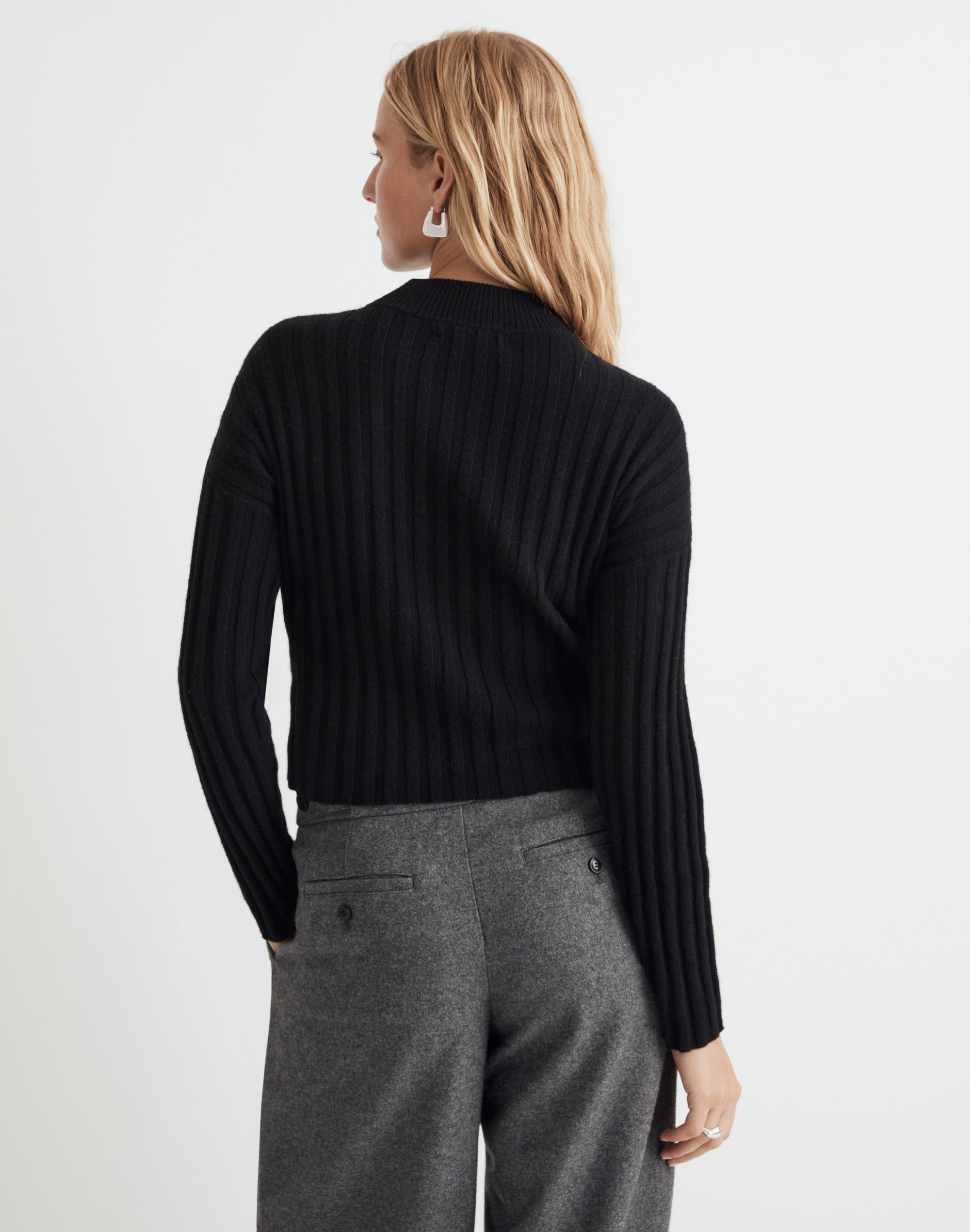 Mockneck Crop Sweater